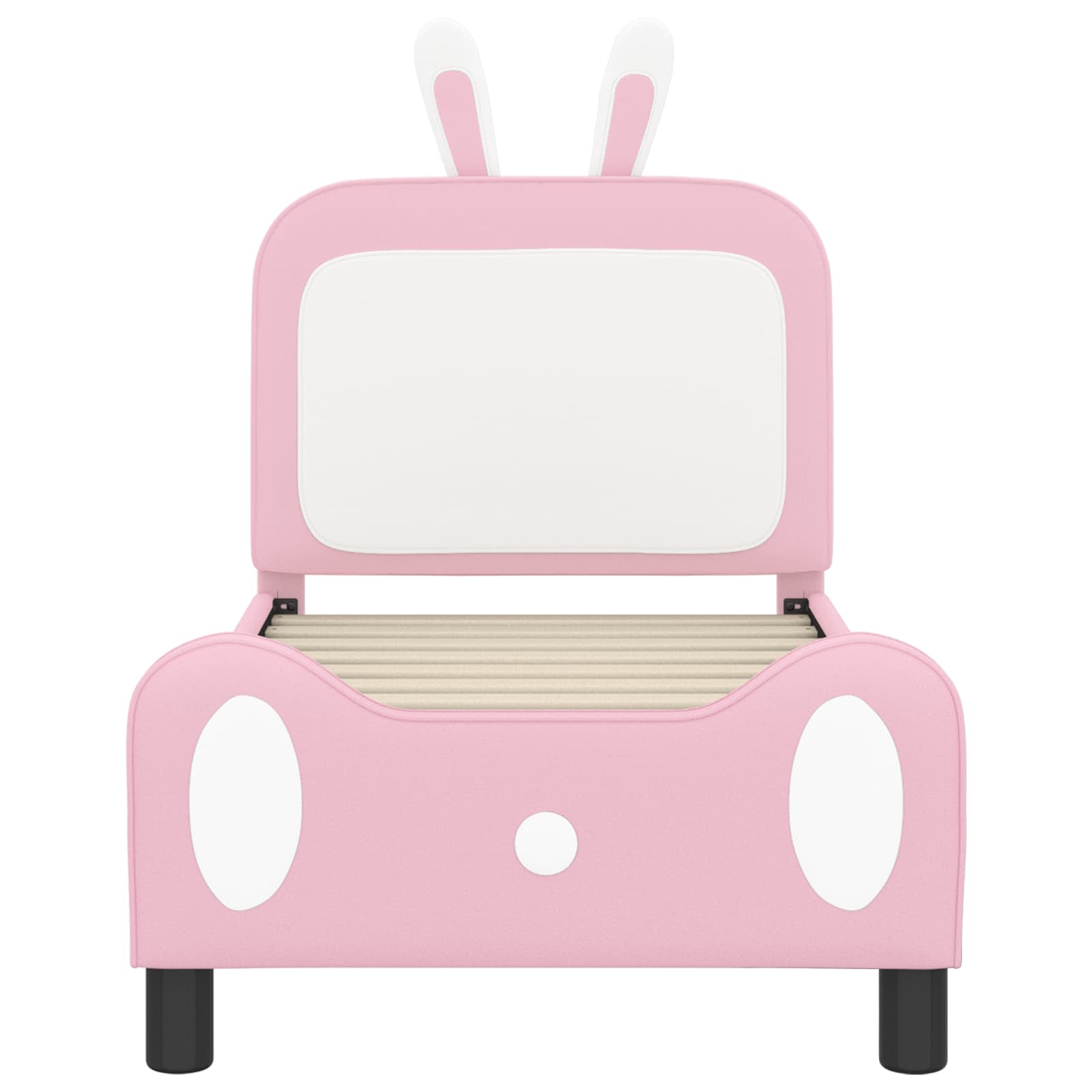 Peuterbedframe met hoofdbord met hoofdeinde Roze 70 x 140 cm PU is nu te koop bij PeponiXL, paradijselijk wonen!