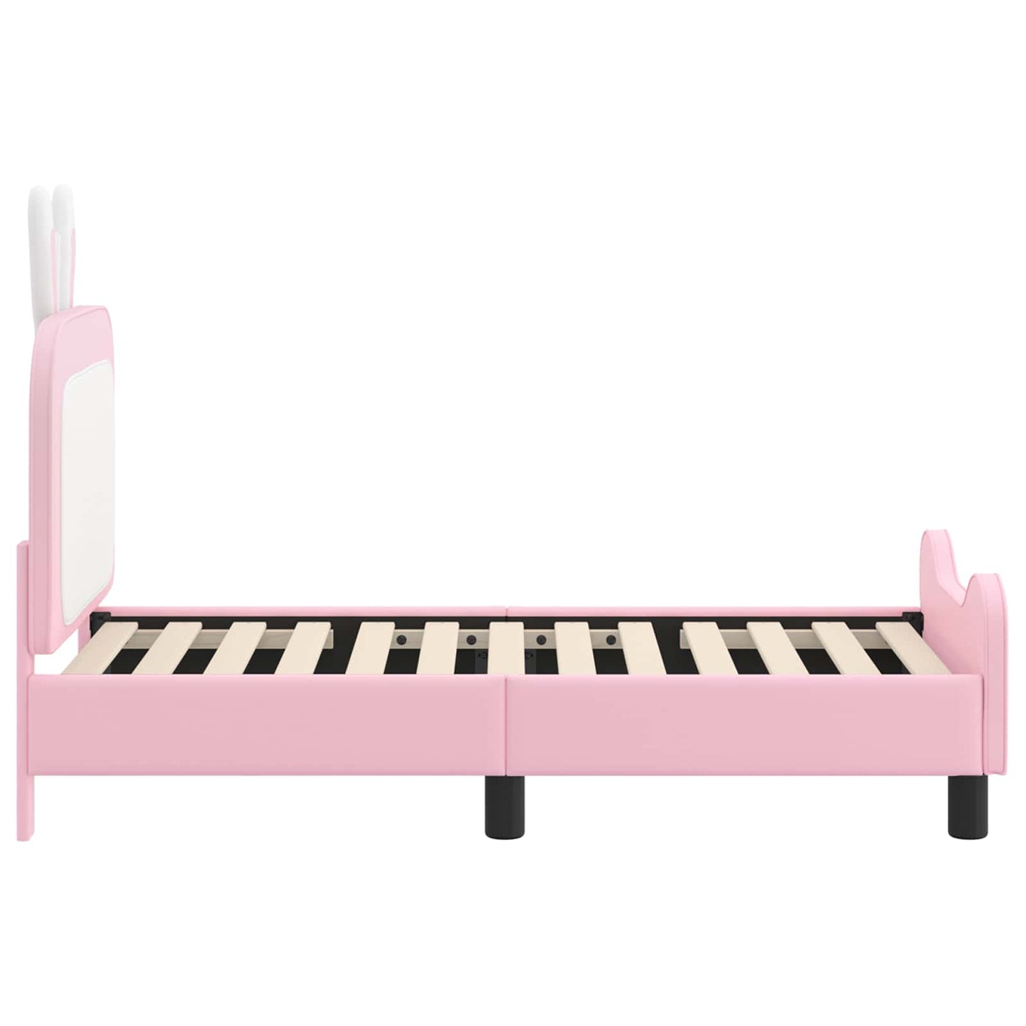Peuterbedframe met hoofdbord met hoofdeinde Roze 70 x 140 cm PU is nu te koop bij PeponiXL, paradijselijk wonen!