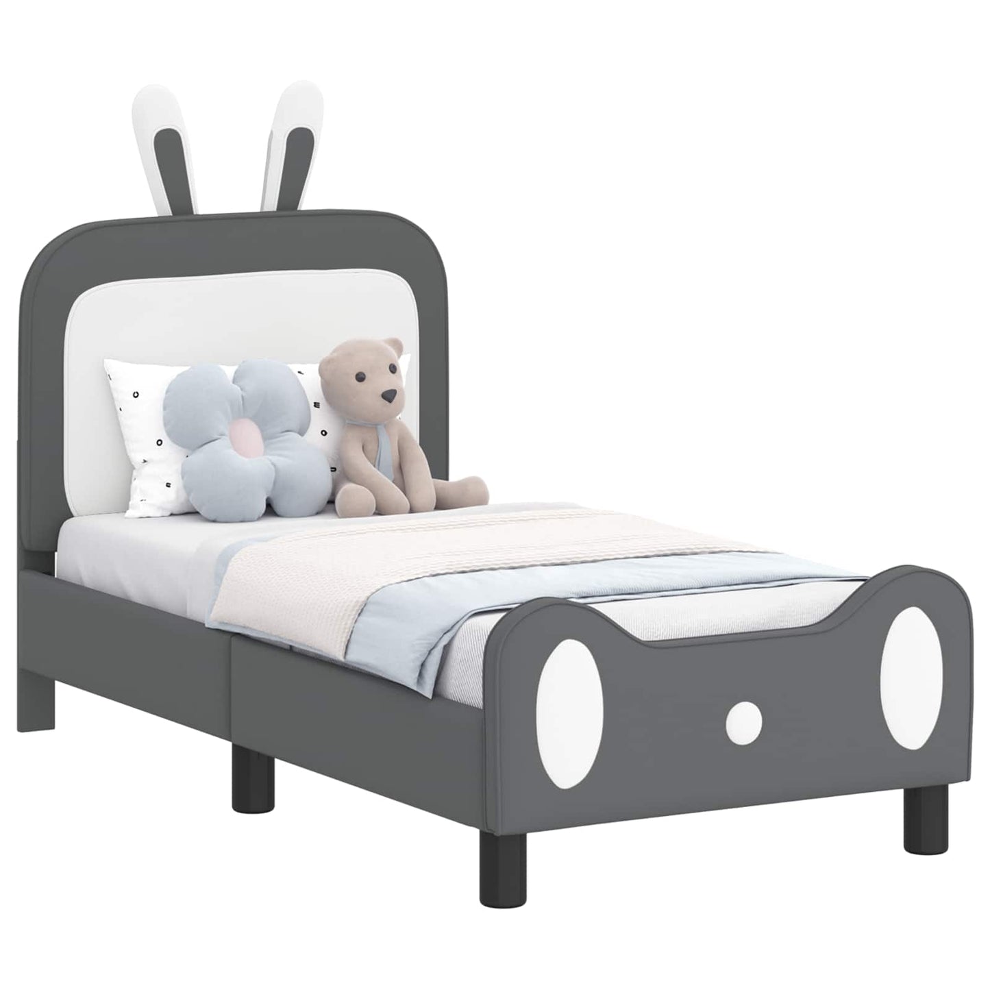 Peuterbedframe met hoofdbord Lichtgrijs 70 x 140 cm PU is nu te koop bij PeponiXL, paradijselijk wonen!