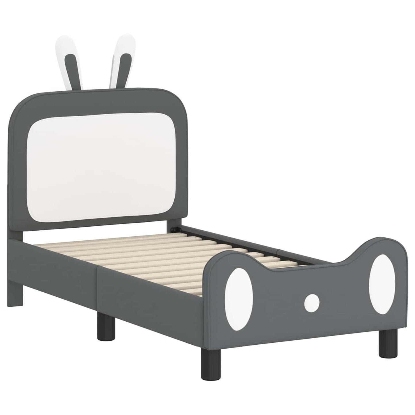 Peuterbedframe met hoofdbord Lichtgrijs 70 x 140 cm PU is nu te koop bij PeponiXL, paradijselijk wonen!