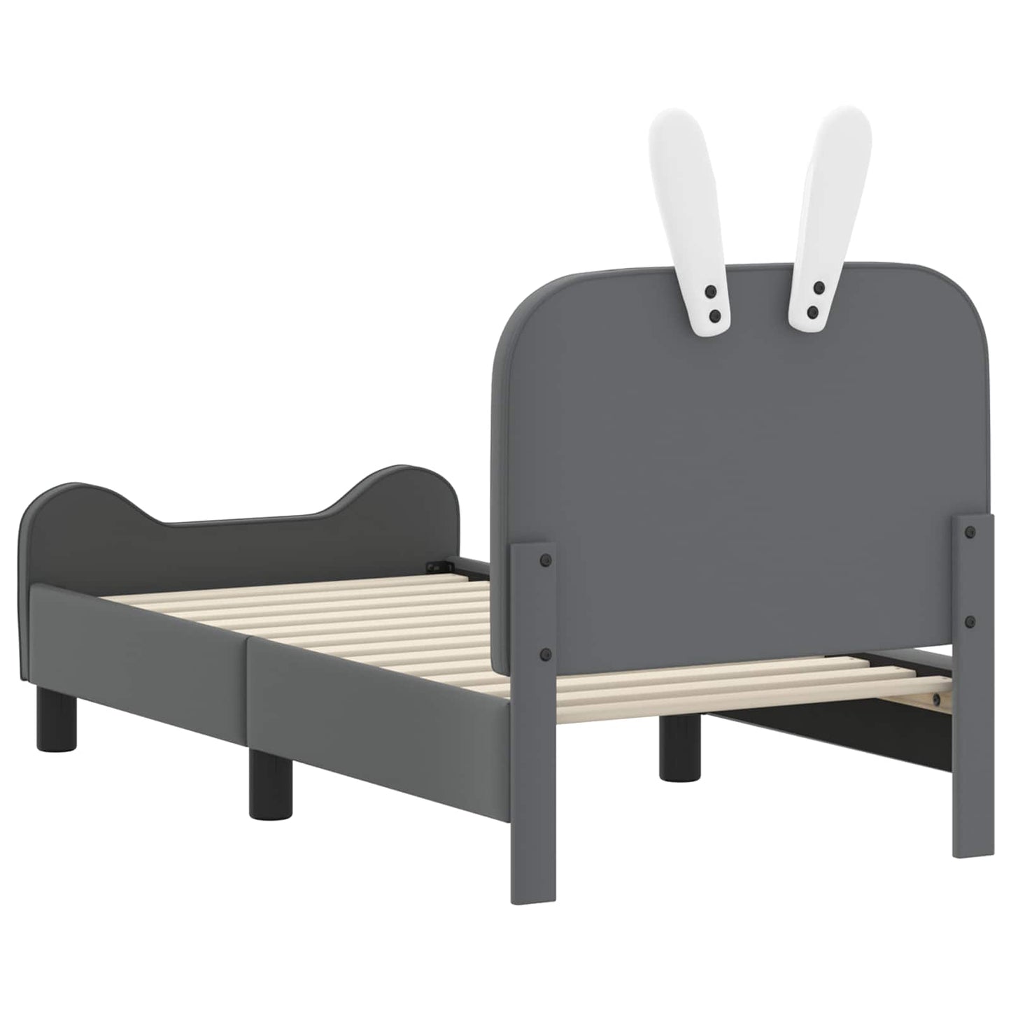 Peuterbedframe met hoofdbord Lichtgrijs 70 x 140 cm PU is nu te koop bij PeponiXL, paradijselijk wonen!