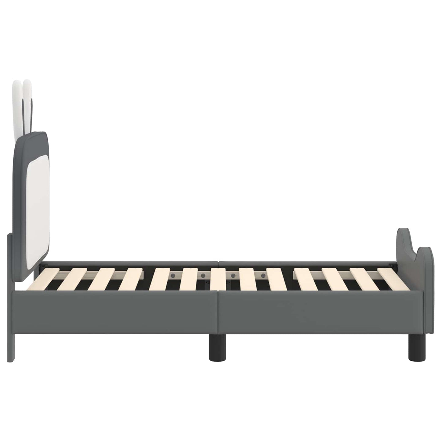 Peuterbedframe met hoofdbord Lichtgrijs 70 x 140 cm PU is nu te koop bij PeponiXL, paradijselijk wonen!