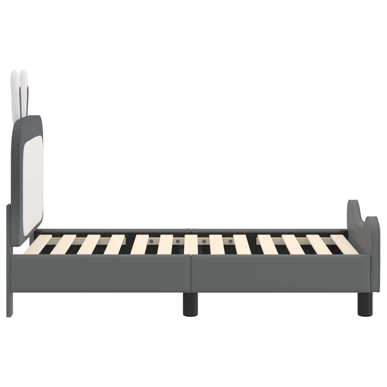 Peuterbedframe met hoofdbord Lichtgrijs 70 x 140 cm PU is nu te koop bij PeponiXL, paradijselijk wonen!