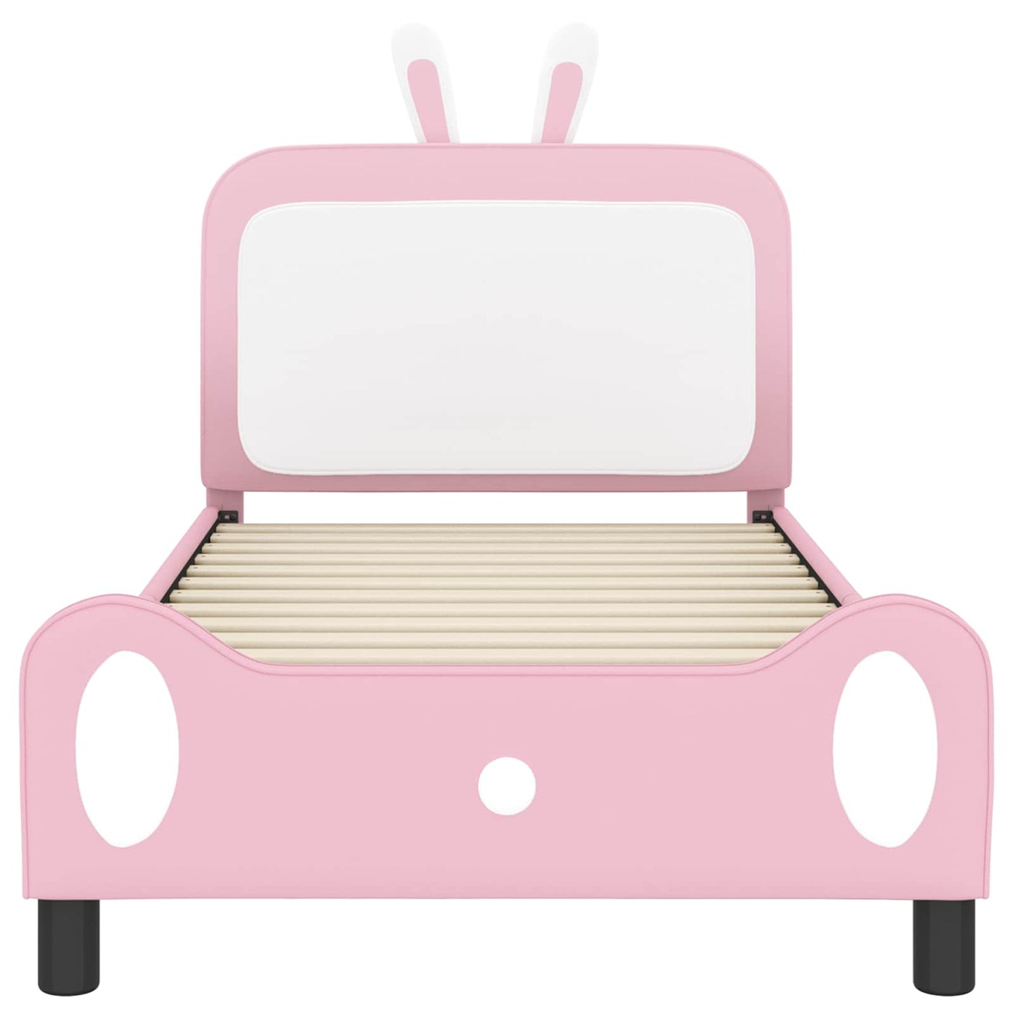 Bedframe voor kinderen met hoofdbord Roze 80 x 200 cm PU is nu te koop bij PeponiXL, paradijselijk wonen!