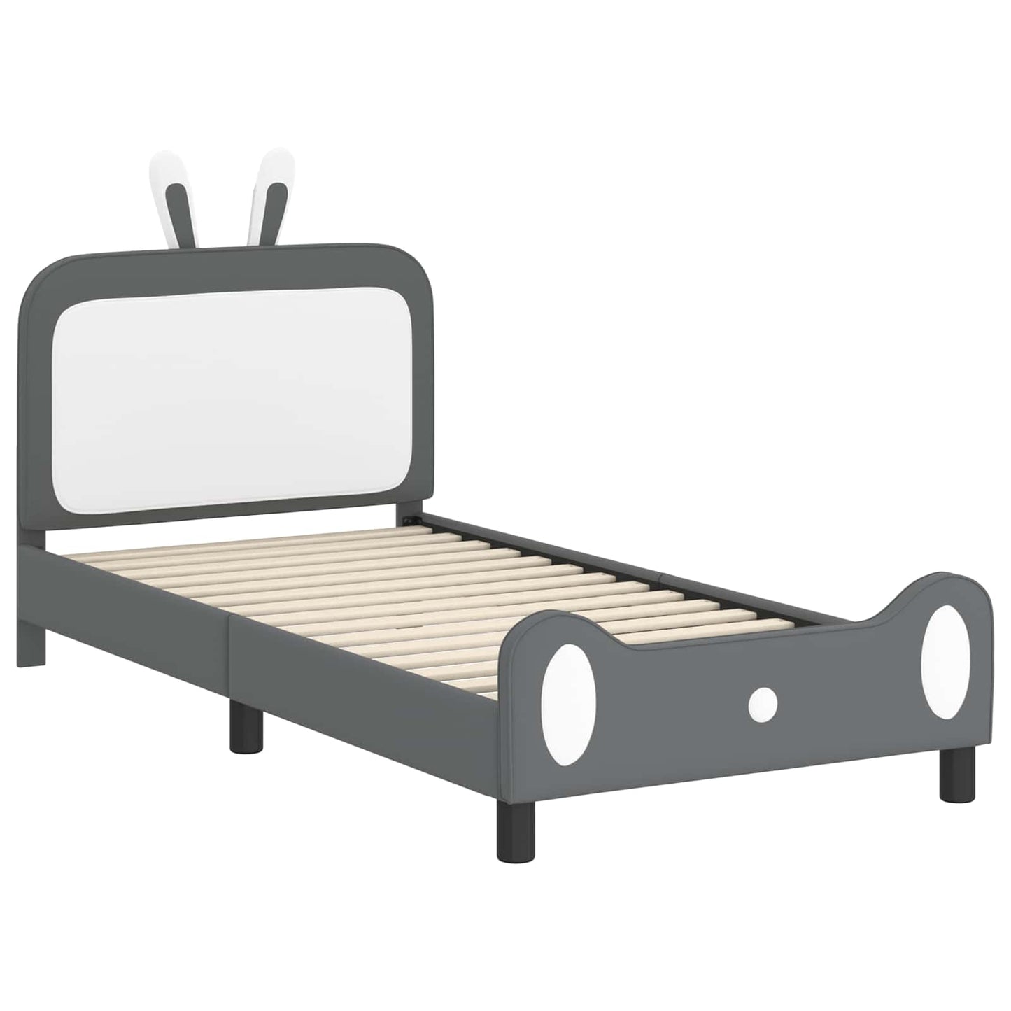 Bedframe voor kinderen met hoofdbord Lichtgrijs 80 x 200 cm PU is nu te koop bij PeponiXL, paradijselijk wonen!