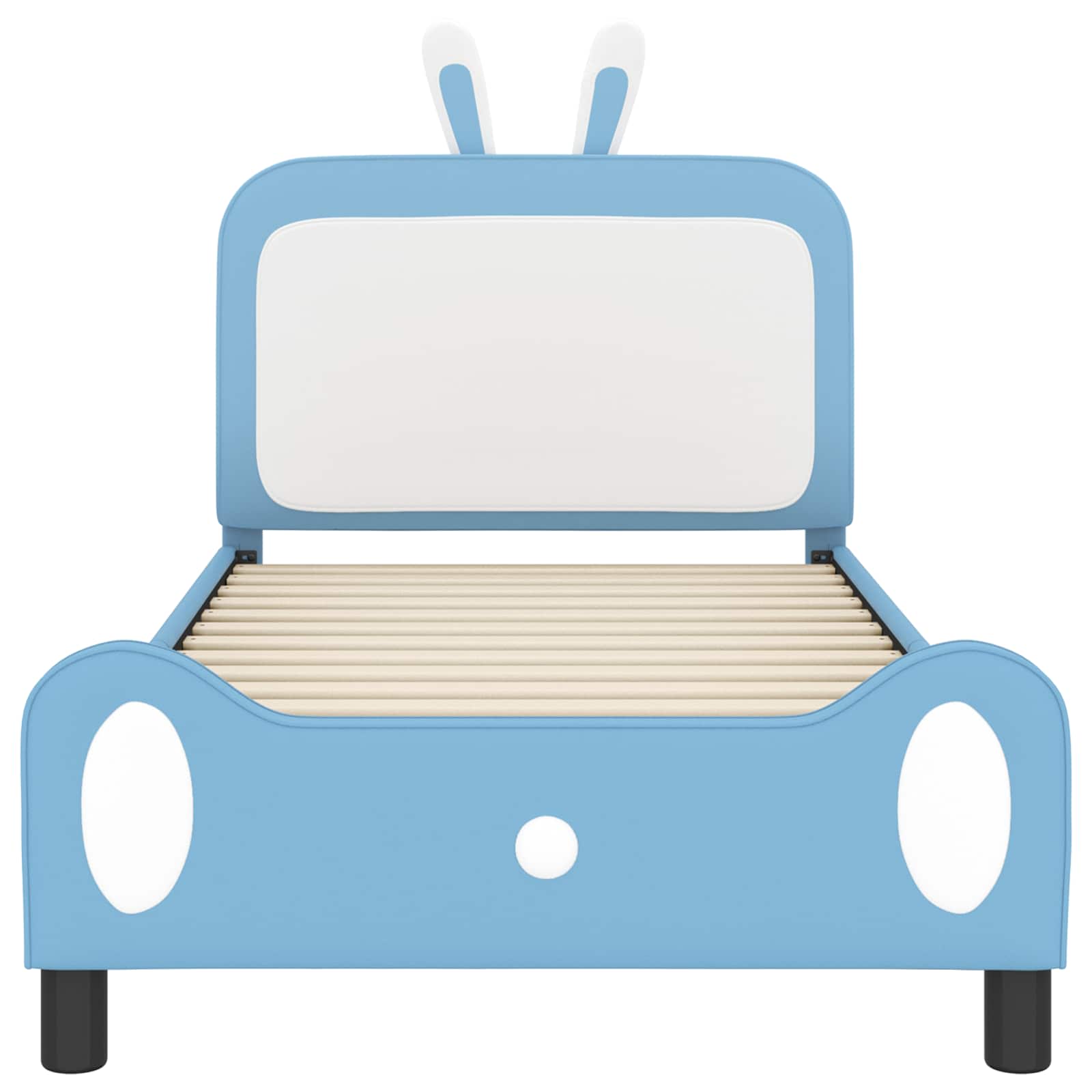 Bedframe voor kinderen met hoofdbord Blauw 90 x 190 cm PU is nu te koop bij PeponiXL, paradijselijk wonen!