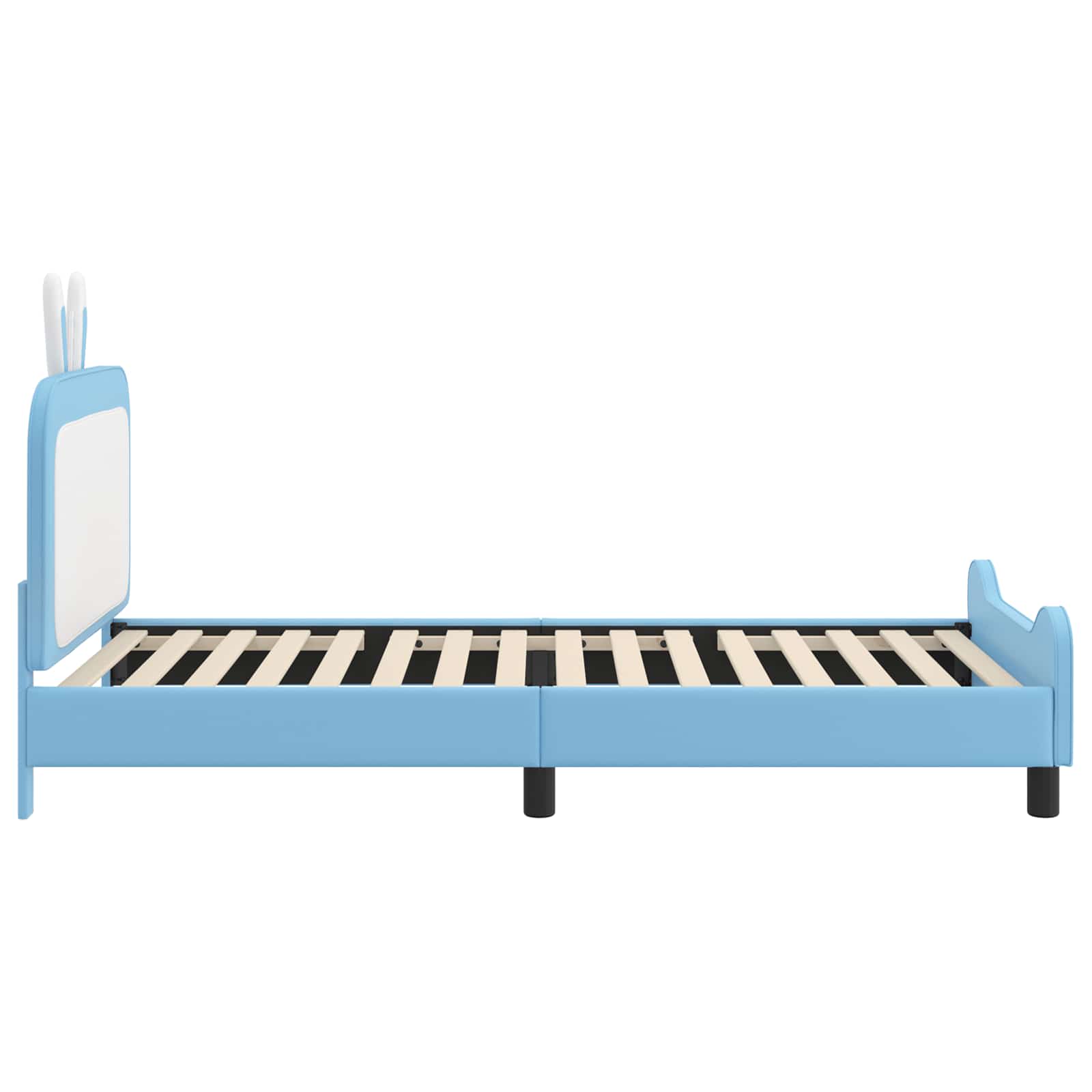Bedframe voor kinderen met hoofdbord Blauw 90 x 190 cm PU is nu te koop bij PeponiXL, paradijselijk wonen!