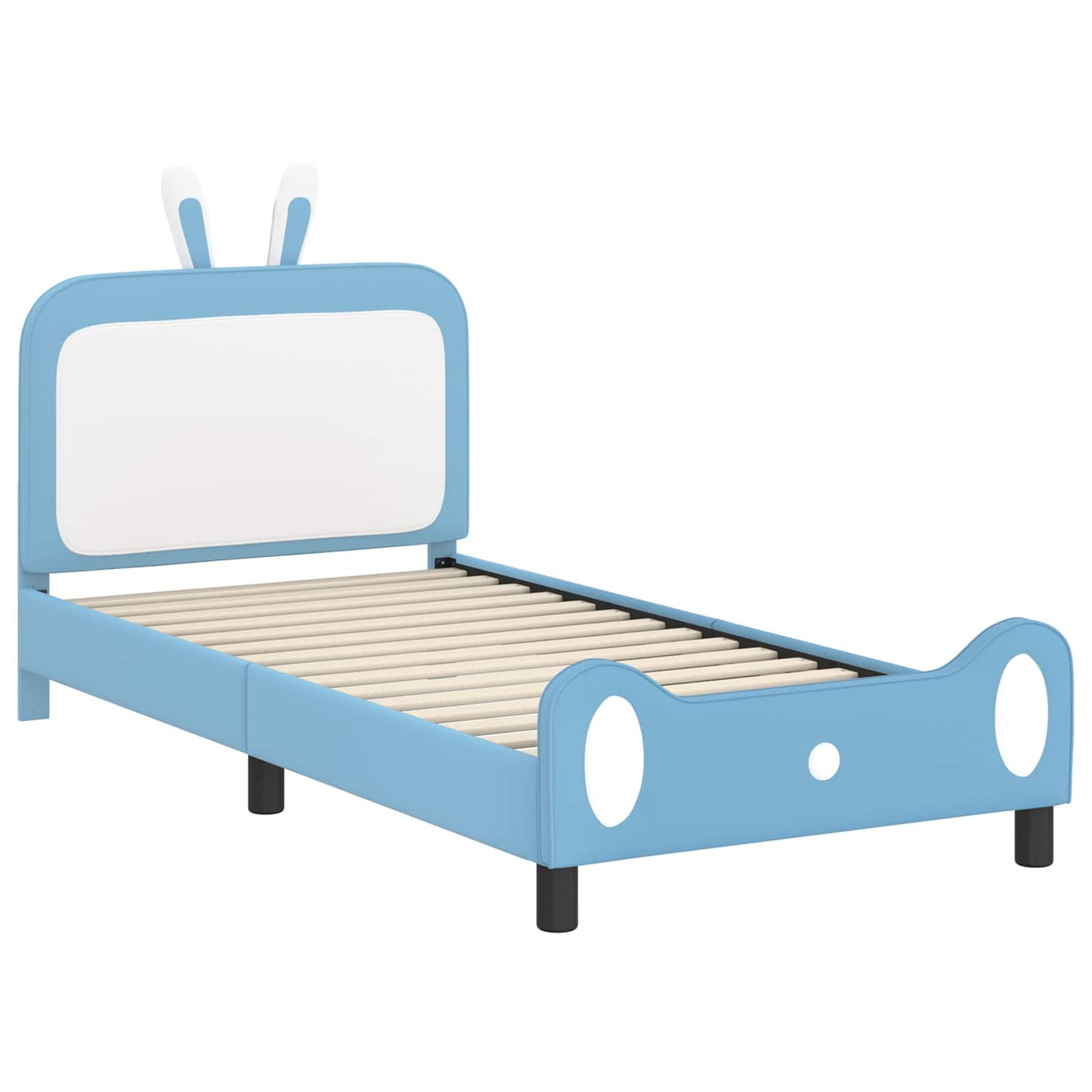 Bedframe voor kinderen met hoofdbord Blauw 90 x 200 cm PU is nu te koop bij PeponiXL, paradijselijk wonen!