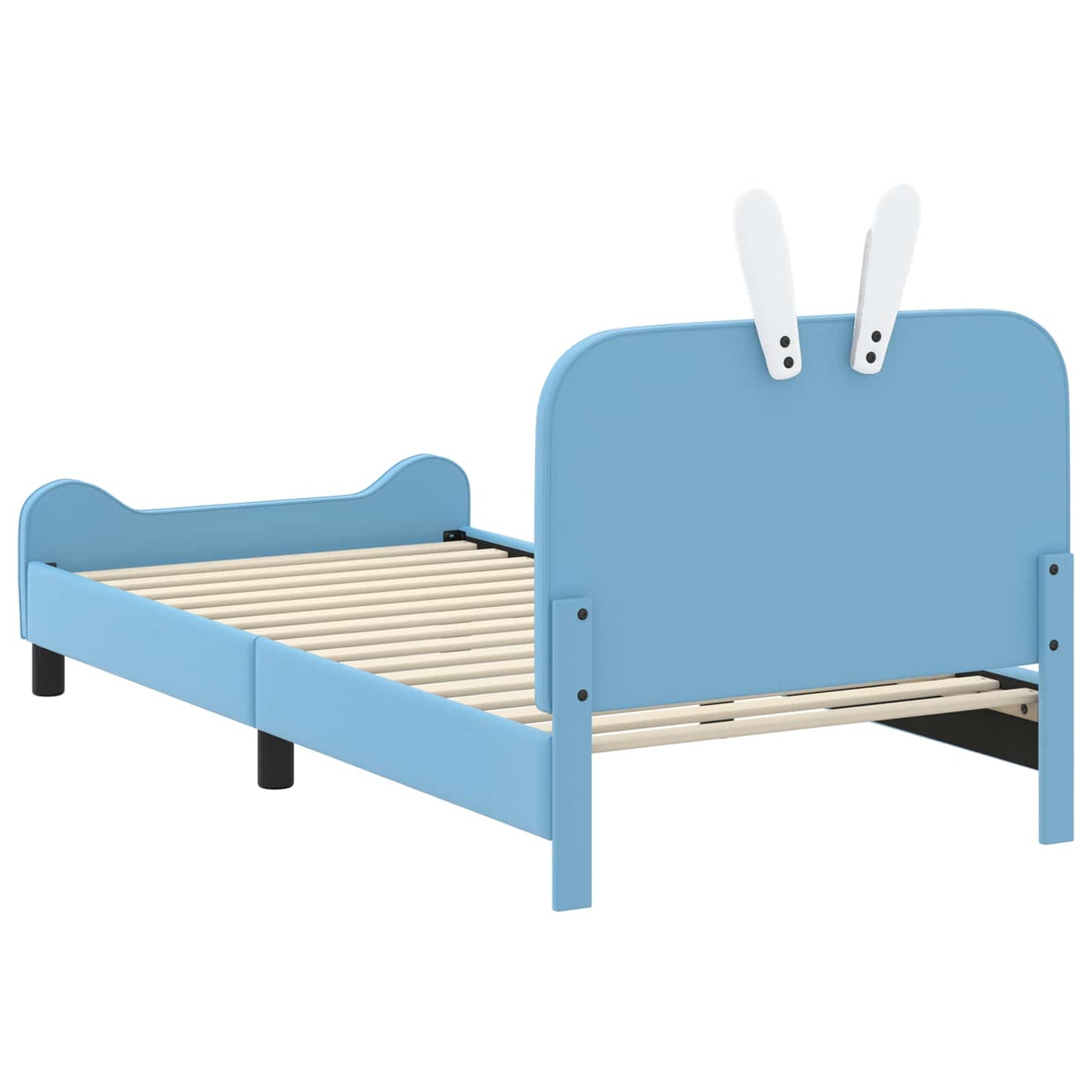 Bedframe voor kinderen met hoofdbord Blauw 90 x 200 cm PU is nu te koop bij PeponiXL, paradijselijk wonen!