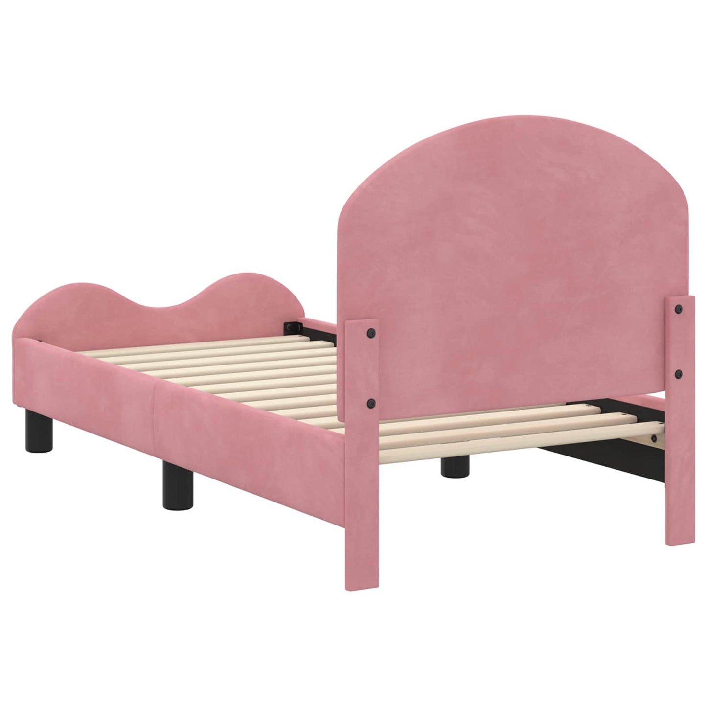 Peuterbedframe met hoofdbord Roze 70 x 140 cm Fluweel is nu te koop bij PeponiXL, paradijselijk wonen!