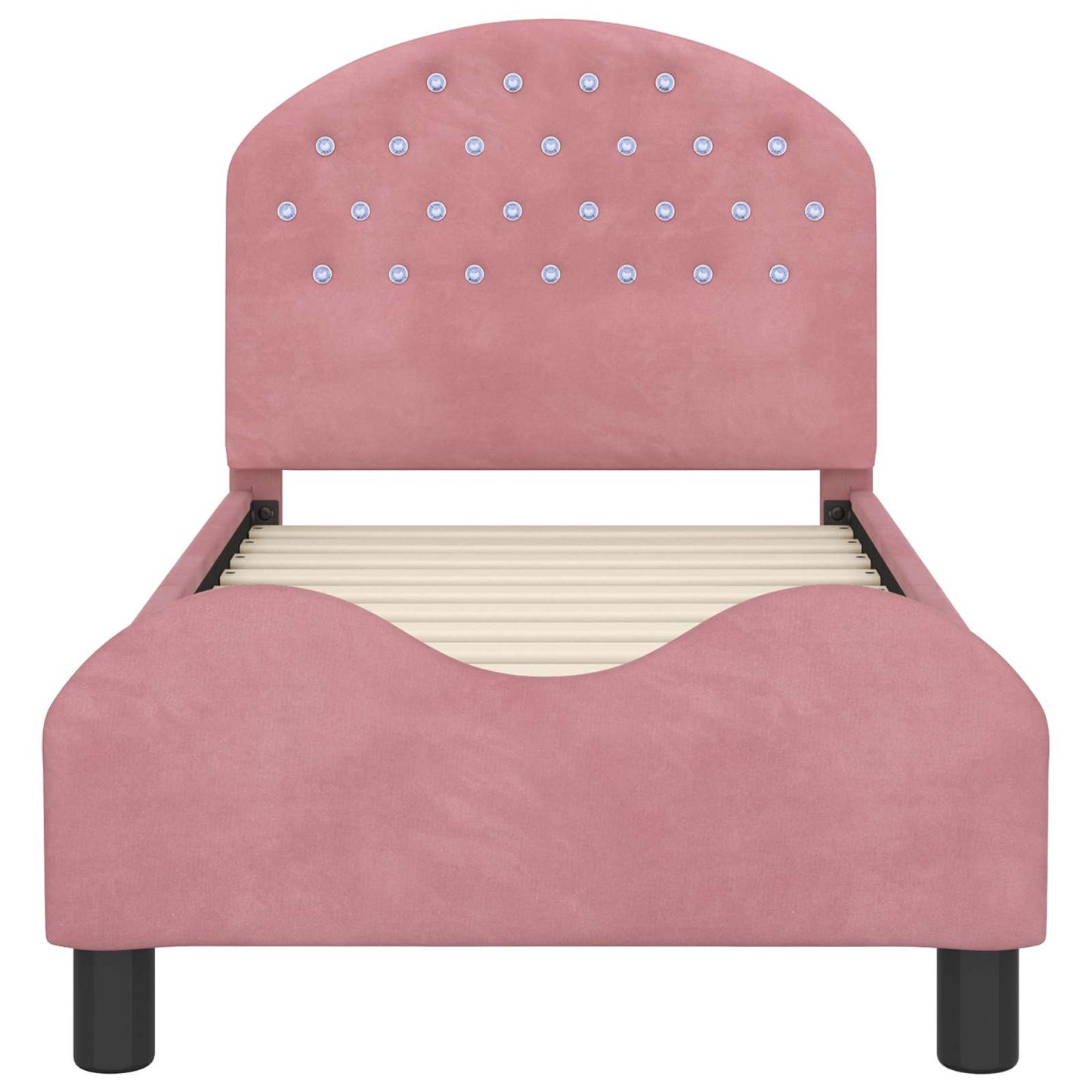 Peuterbedframe met hoofdbord Roze 70 x 140 cm Fluweel is nu te koop bij PeponiXL, paradijselijk wonen!
