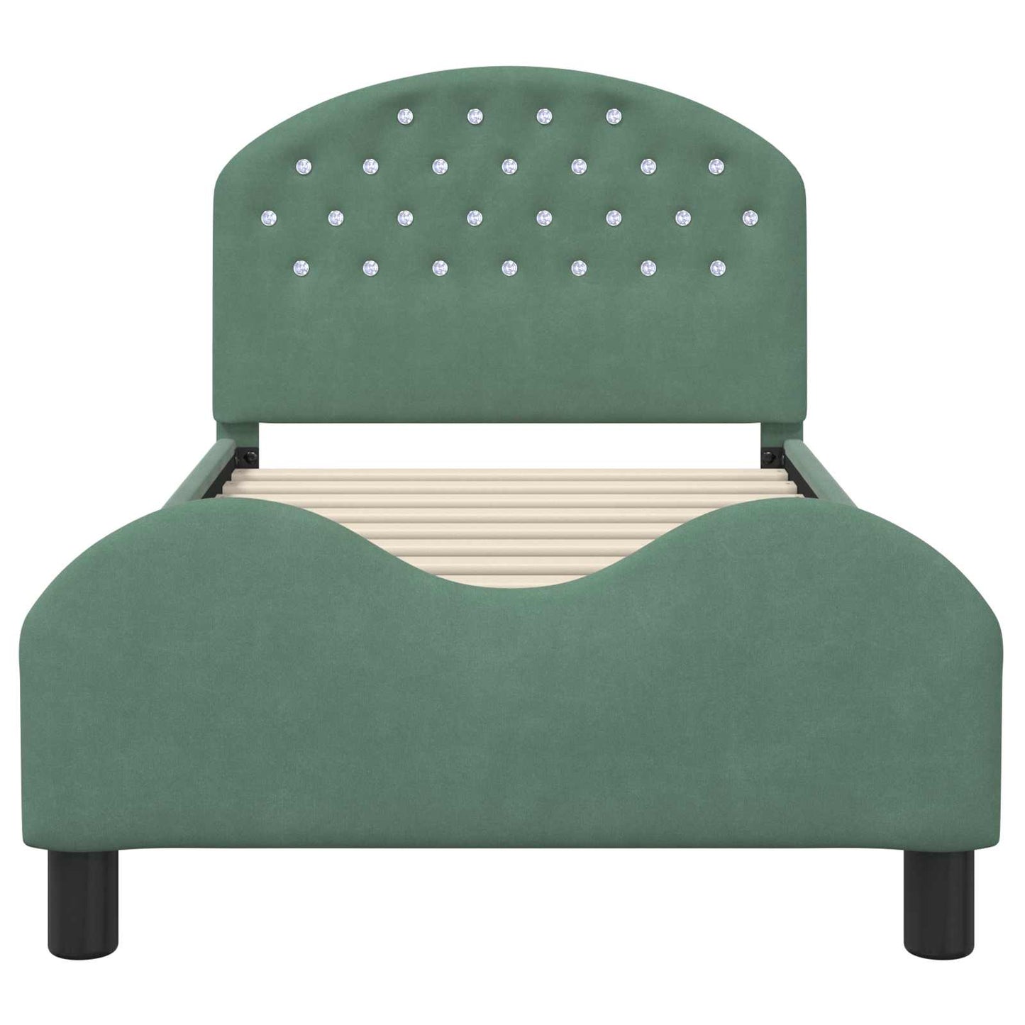 Bedframe voor kinderen met hoofdbord Zeegroen 80 x 160 cm is nu te koop bij PeponiXL, paradijselijk wonen!