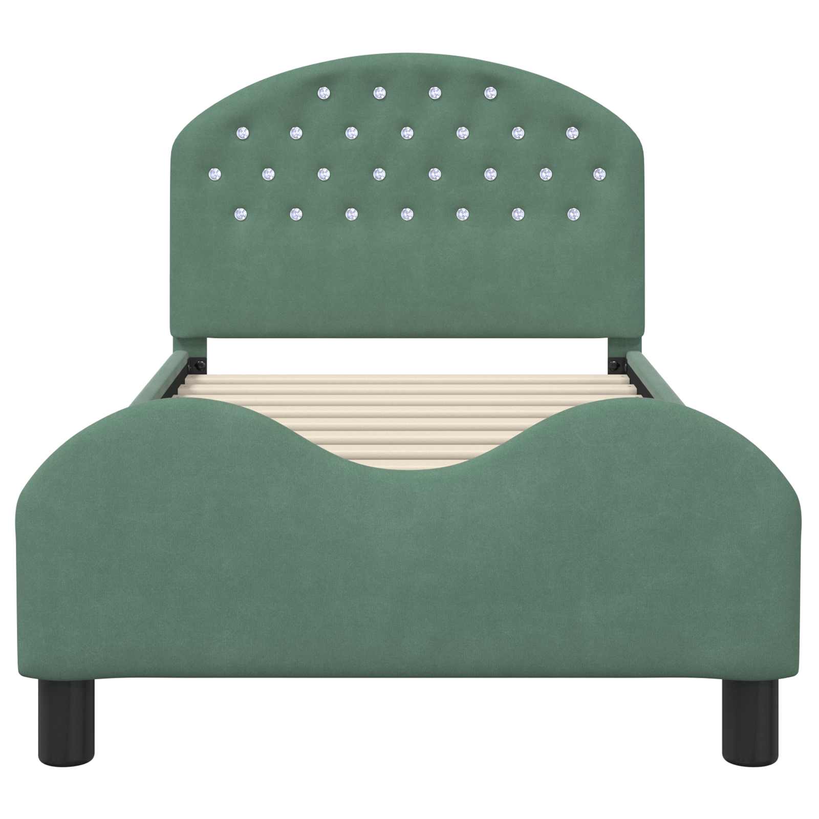 Bedframe voor kinderen met hoofdbord Zeegroen 80 x 160 cm is nu te koop bij PeponiXL, paradijselijk wonen!