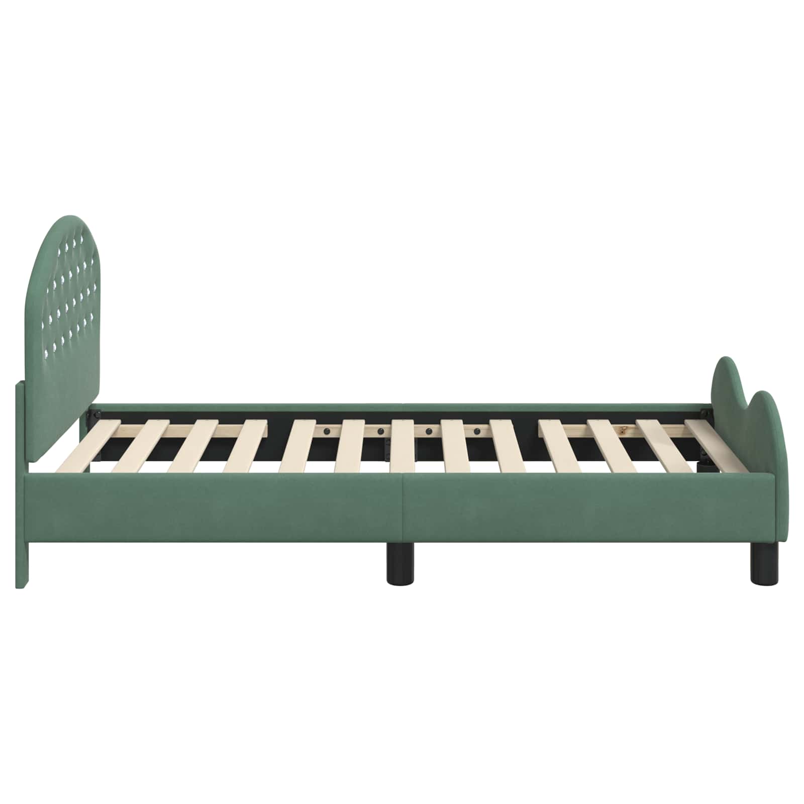 Bedframe voor kinderen met hoofdbord Zeegroen 80 x 160 cm is nu te koop bij PeponiXL, paradijselijk wonen!