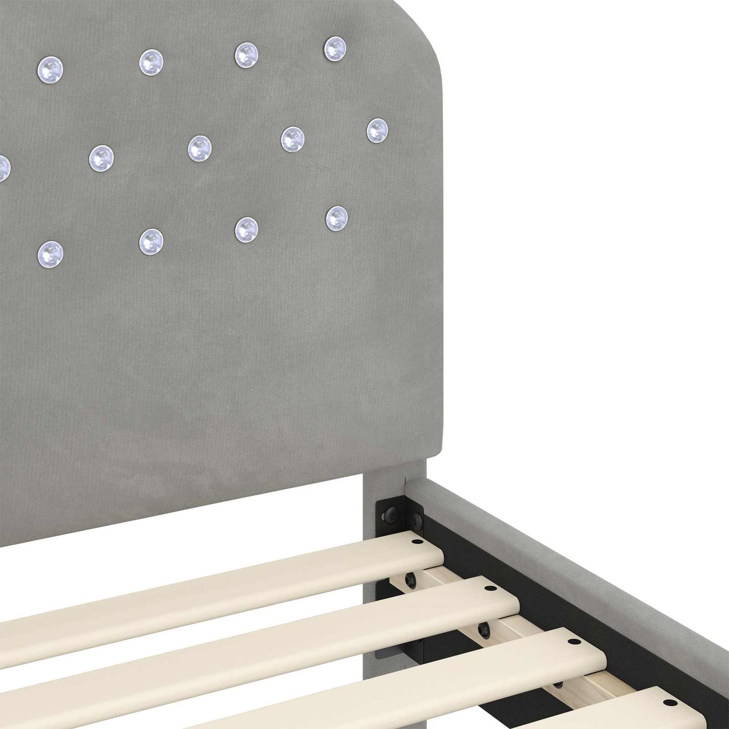 Bedframe voor kinderen met hoofdbord Lichtgrijs 80 x 200 cm is nu te koop bij PeponiXL, paradijselijk wonen!