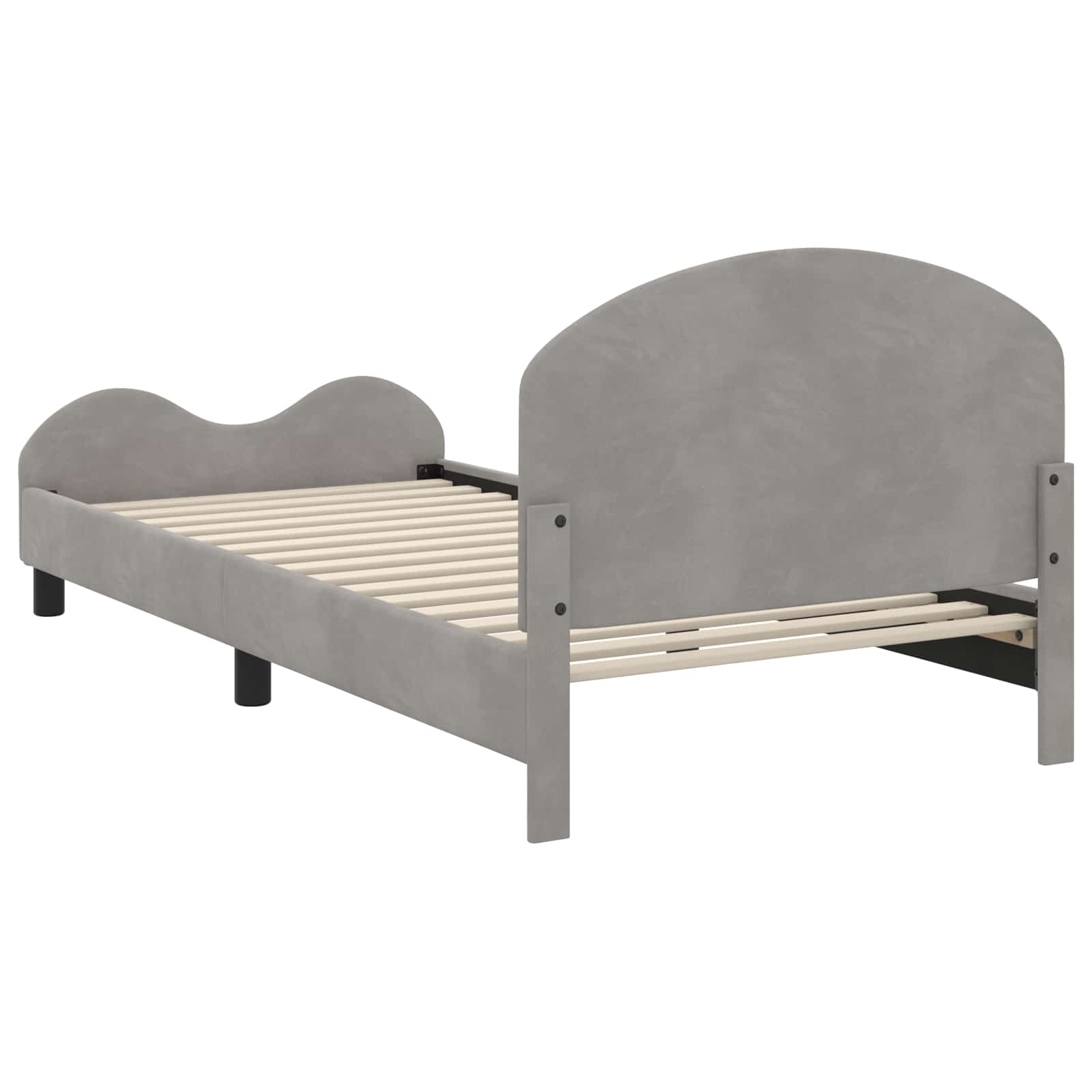 Bedframe voor kinderen met hoofdbord Lichtgrijs 80 x 200 cm is nu te koop bij PeponiXL, paradijselijk wonen!
