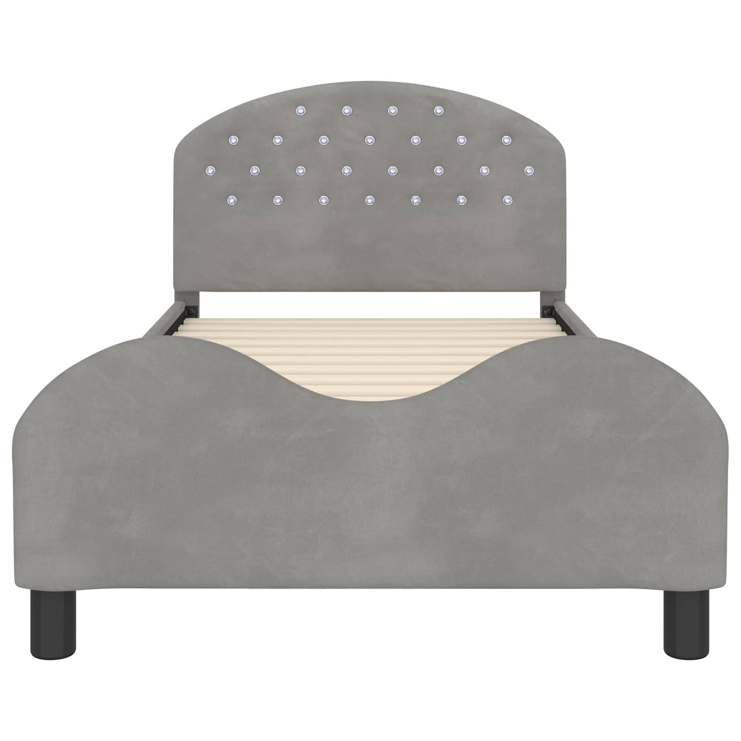 Bedframe voor kinderen met hoofdbord Lichtgrijs 80 x 200 cm is nu te koop bij PeponiXL, paradijselijk wonen!