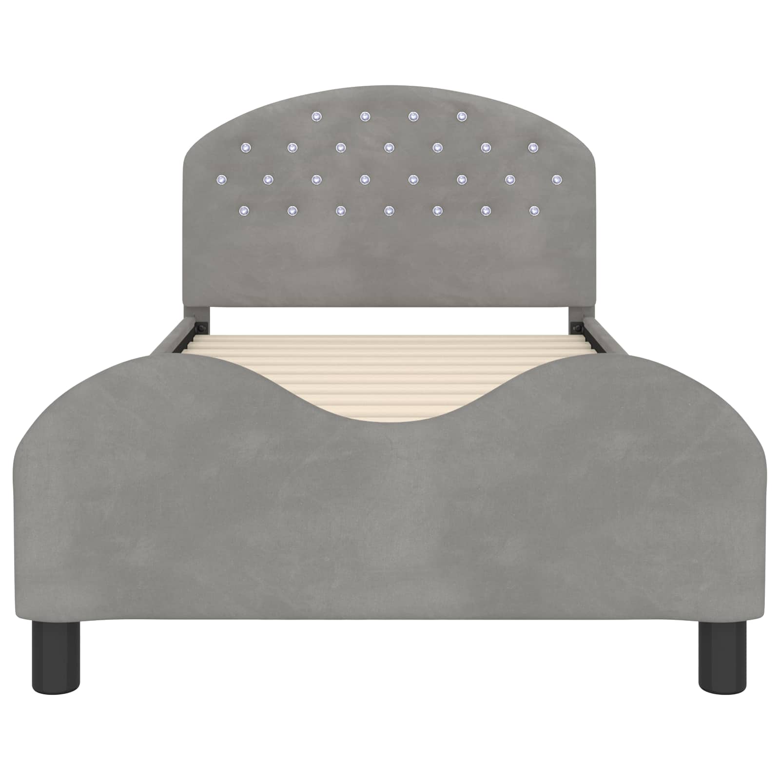 Bedframe voor kinderen met hoofdbord Lichtgrijs 80 x 200 cm is nu te koop bij PeponiXL, paradijselijk wonen!