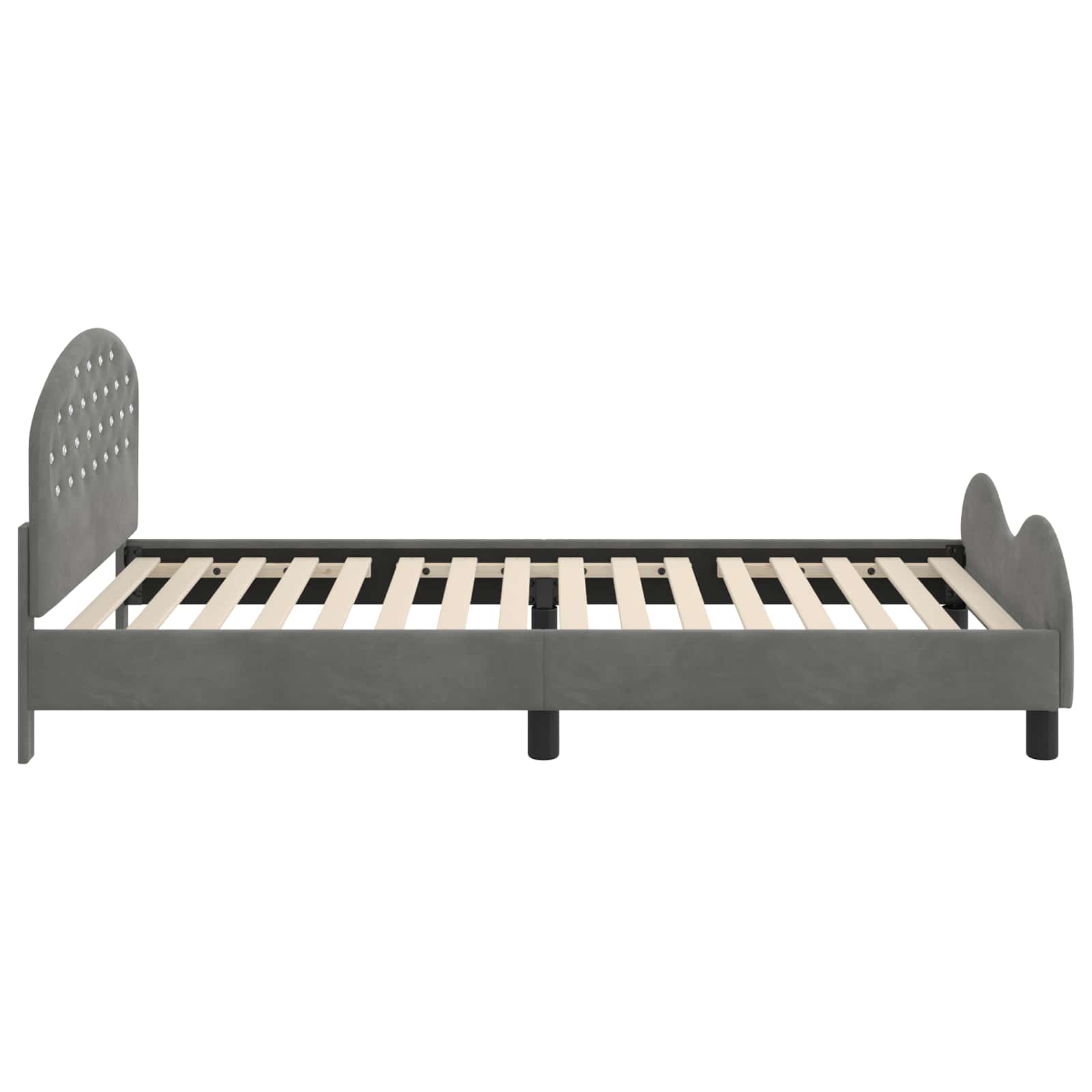 Bedframe voor kinderen met hoofdbord Donkergrijs 80 x 200 cm is nu te koop bij PeponiXL, paradijselijk wonen!