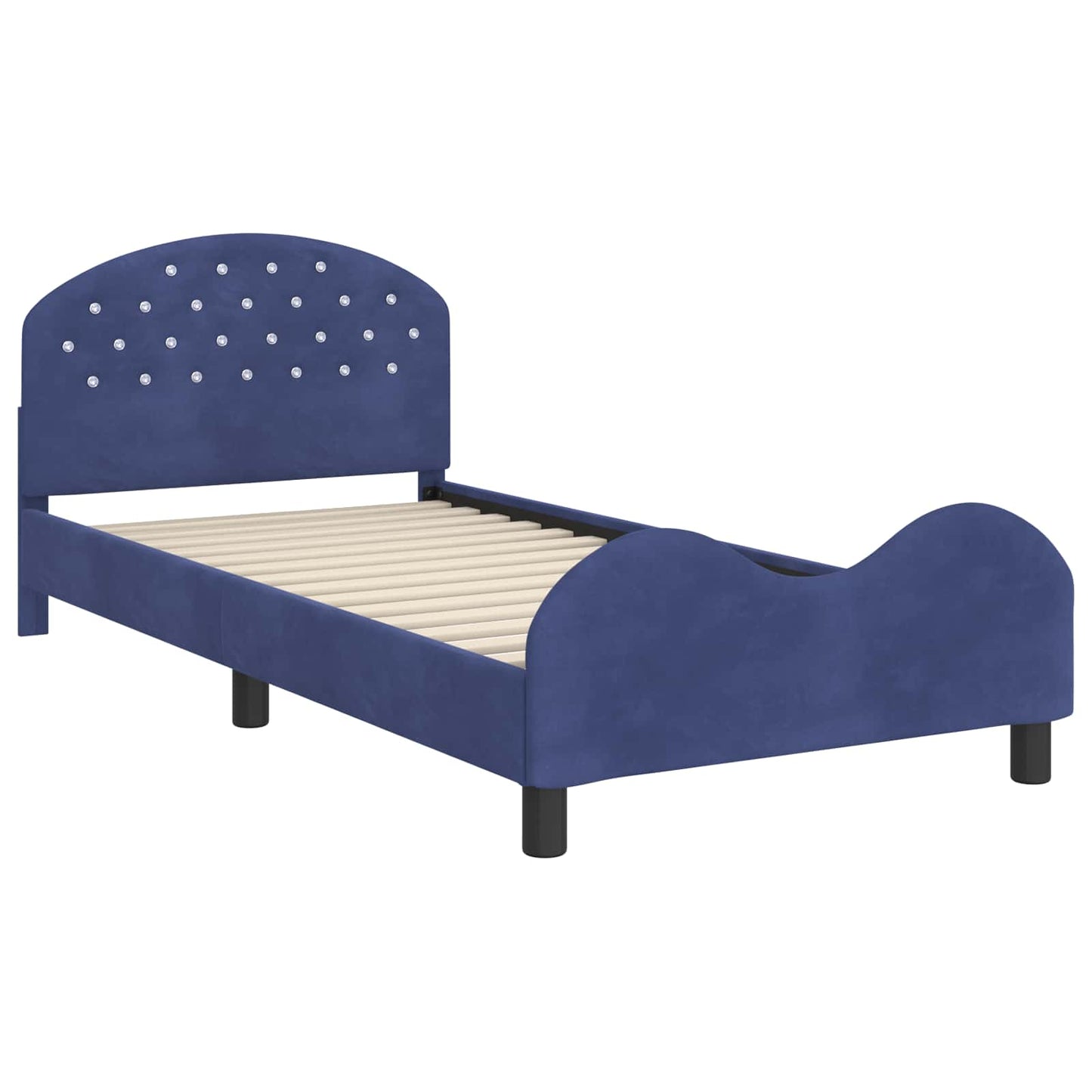 Bedframe voor kinderen met hoofdbord Politieblauw 80 x 200 cm is nu te koop bij PeponiXL, paradijselijk wonen!