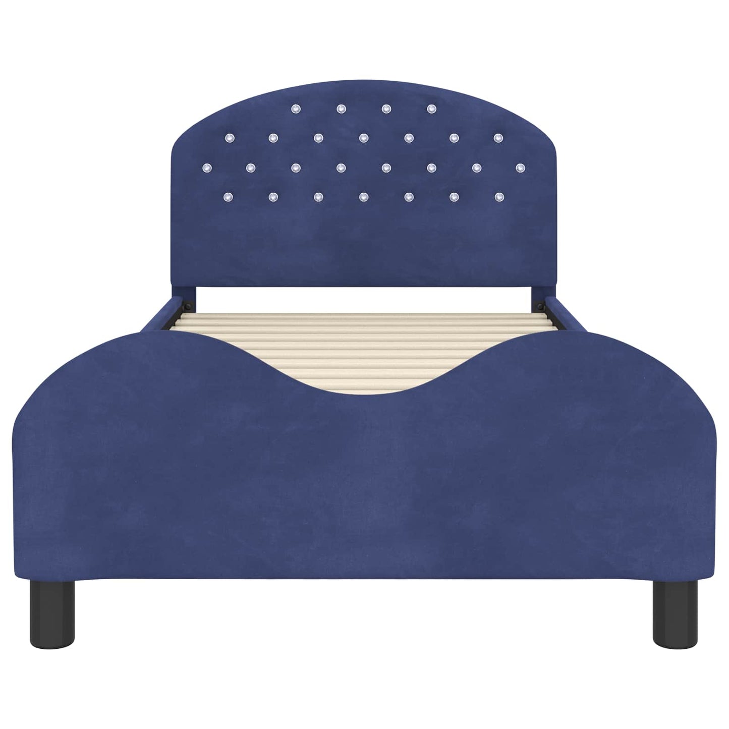 Bedframe voor kinderen met hoofdbord Politieblauw 80 x 200 cm is nu te koop bij PeponiXL, paradijselijk wonen!