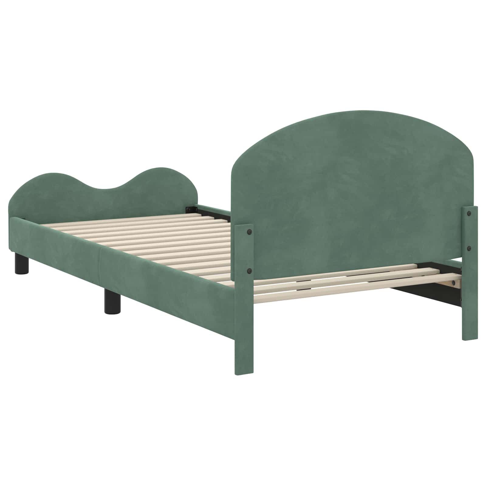 Bedframe voor kinderen met hoofdbord Zeegroen 90 x 190 cm is nu te koop bij PeponiXL, paradijselijk wonen!