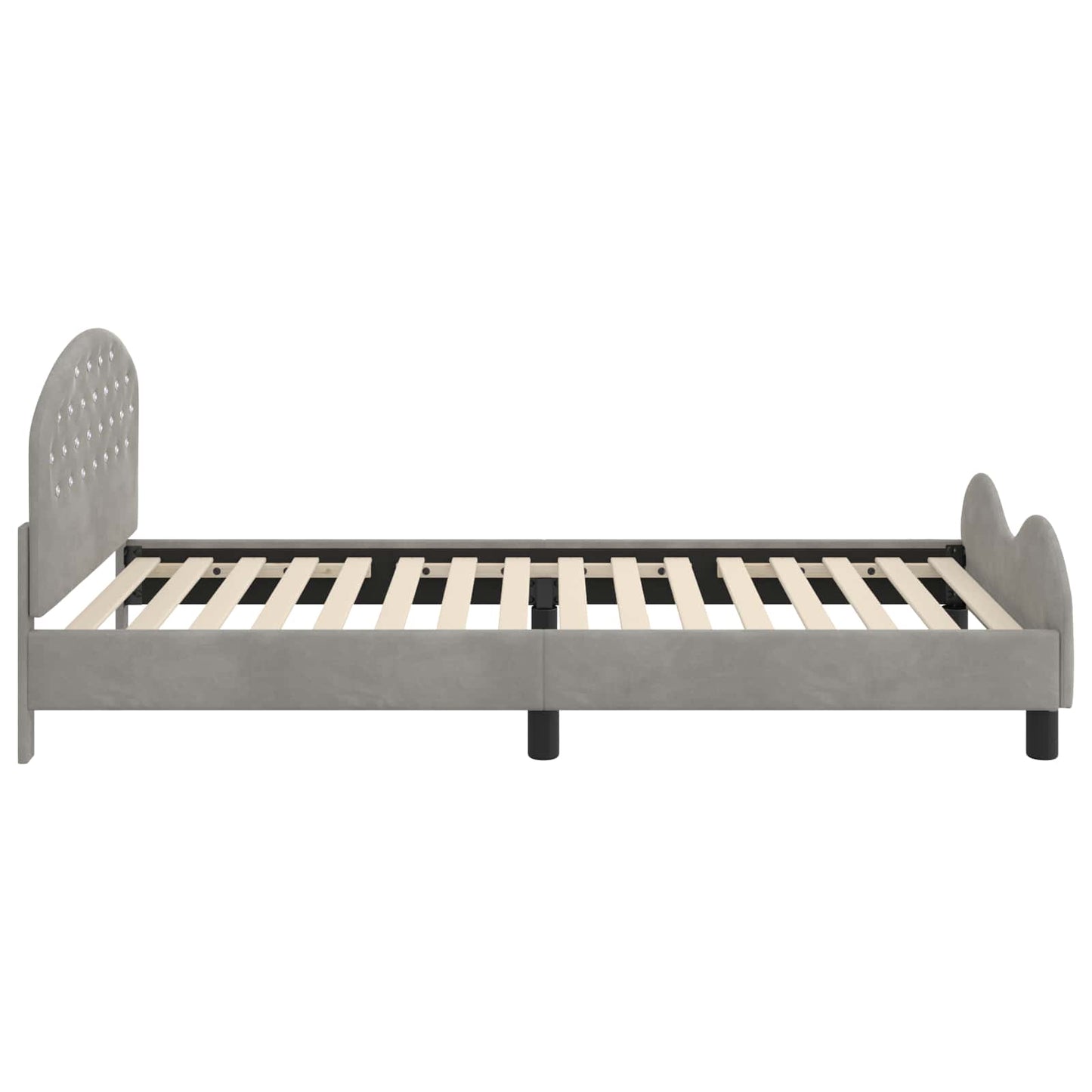 Bedframe voor kinderen met hoofdbord Lichtgrijs 90 x 200 cm is nu te koop bij PeponiXL, paradijselijk wonen!