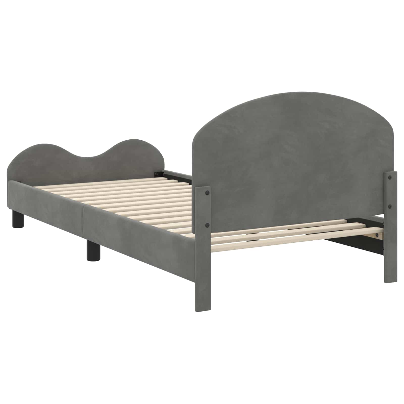 Bedframe voor kinderen met hoofdbord Donkergrijs 90 x 200 cm is nu te koop bij PeponiXL, paradijselijk wonen!