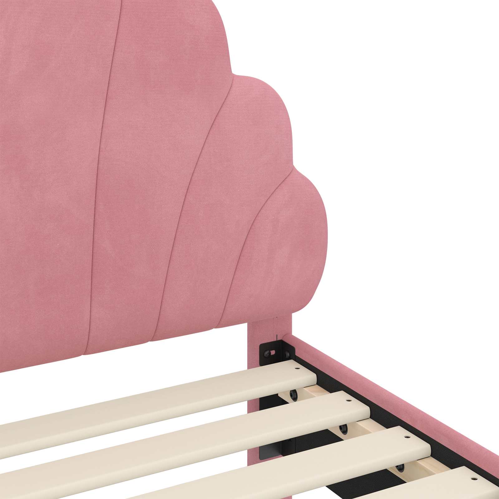 Peuterbedframe met hoofdbord Roze 70 x 140 cm Fluweel is nu te koop bij PeponiXL, paradijselijk wonen!