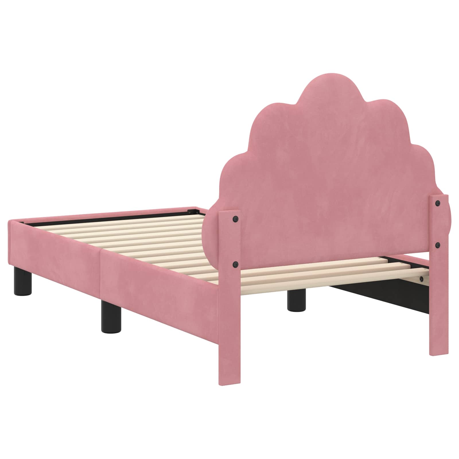 Peuterbedframe met hoofdbord Roze 70 x 140 cm Fluweel is nu te koop bij PeponiXL, paradijselijk wonen!
