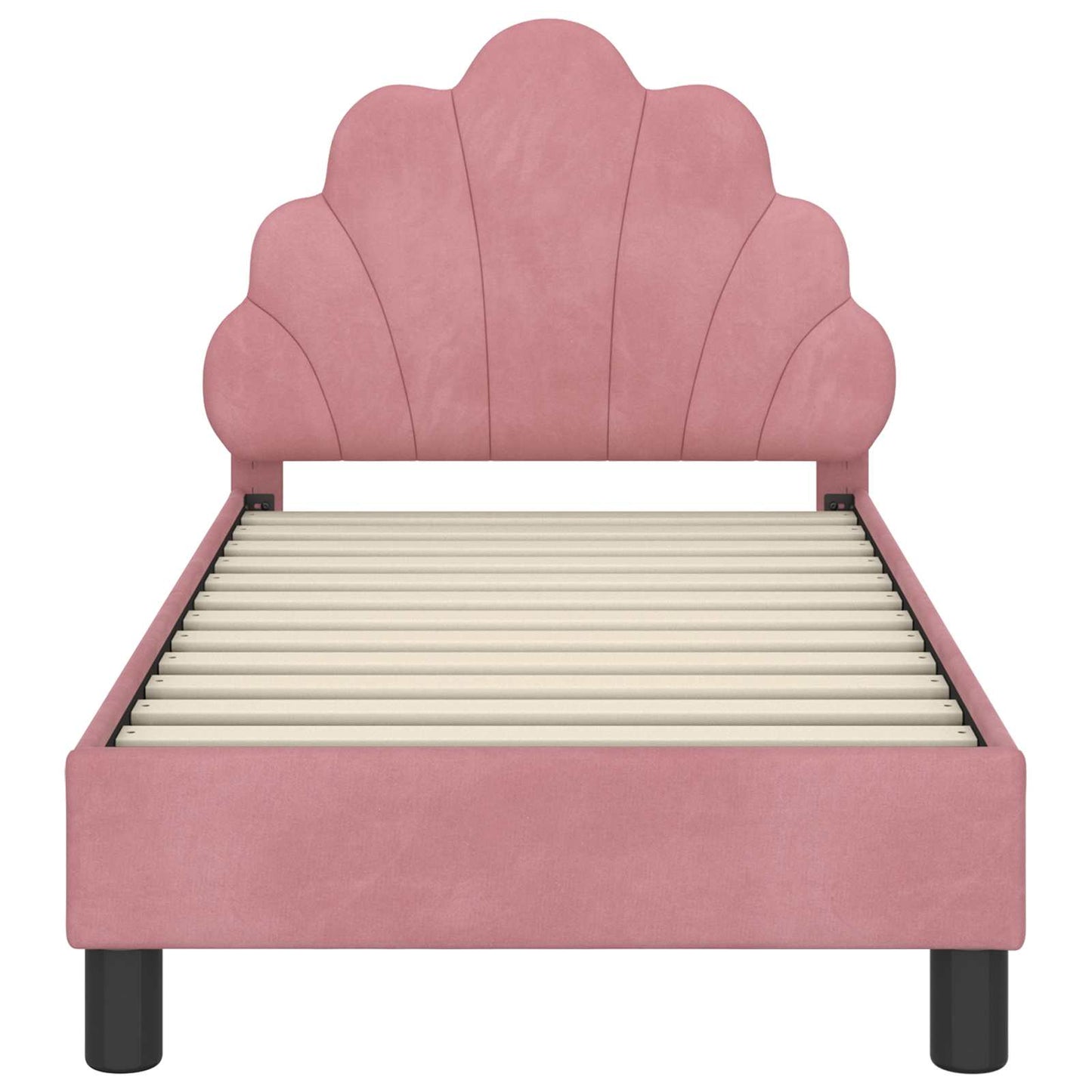 Peuterbedframe met hoofdbord Roze 70 x 140 cm Fluweel is nu te koop bij PeponiXL, paradijselijk wonen!