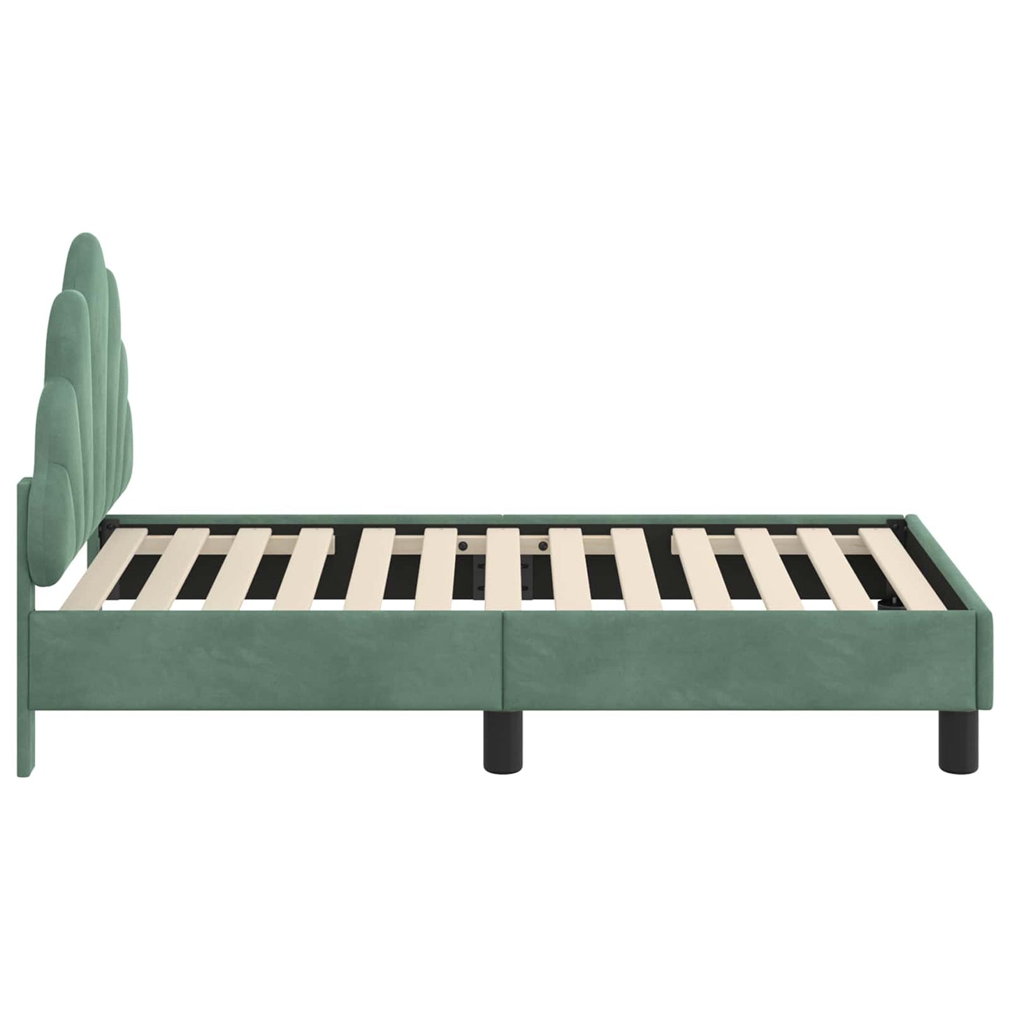 Peuterbedframe met hoofdbord Zeegroen 70 x 140 cm Fluweel is nu te koop bij PeponiXL, paradijselijk wonen!