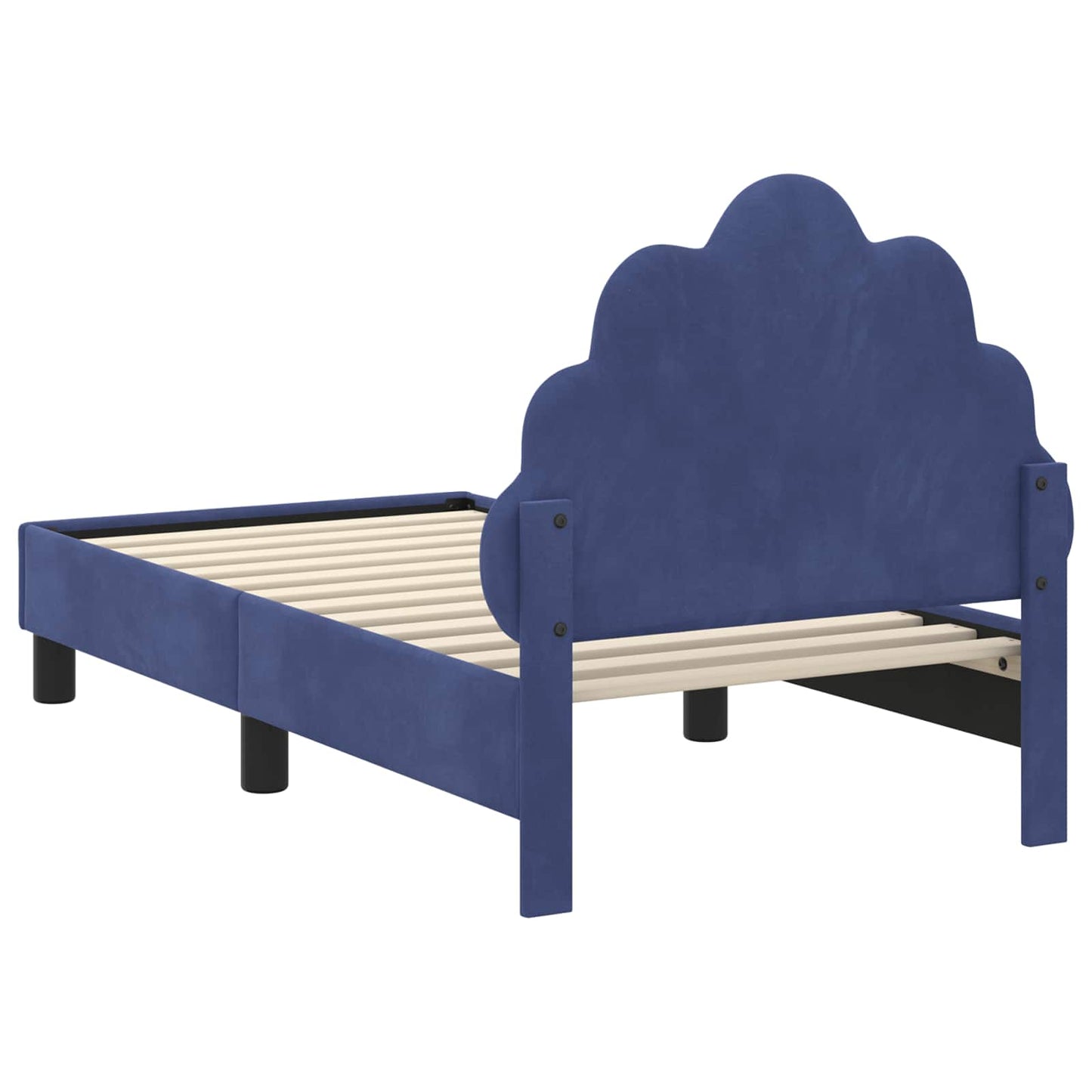 Peuterbedframe met hoofdbord Politieblauw 70 x 140 cm Fluweel is nu te koop bij PeponiXL, paradijselijk wonen!