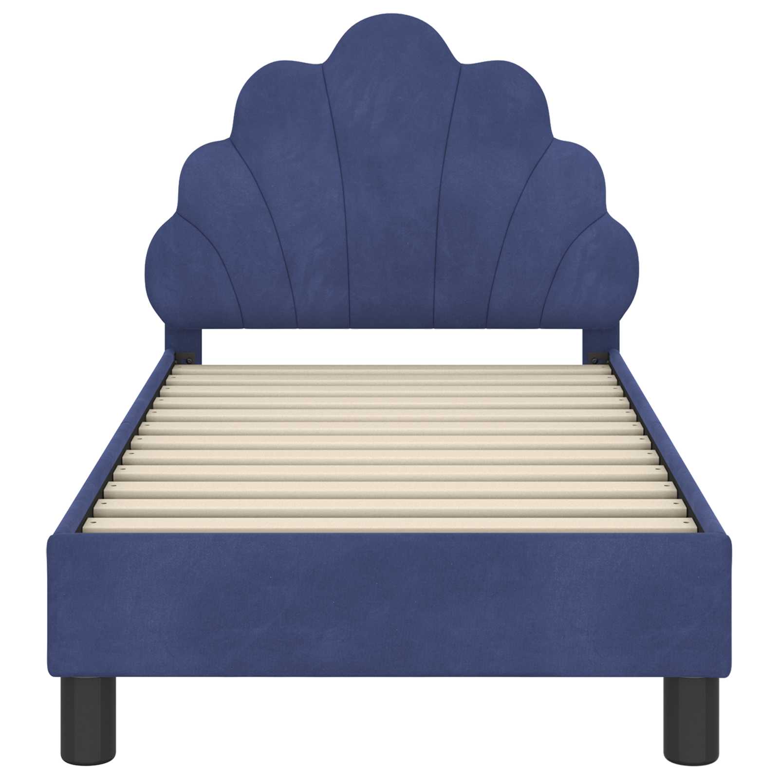 Peuterbedframe met hoofdbord Politieblauw 70 x 140 cm Fluweel is nu te koop bij PeponiXL, paradijselijk wonen!