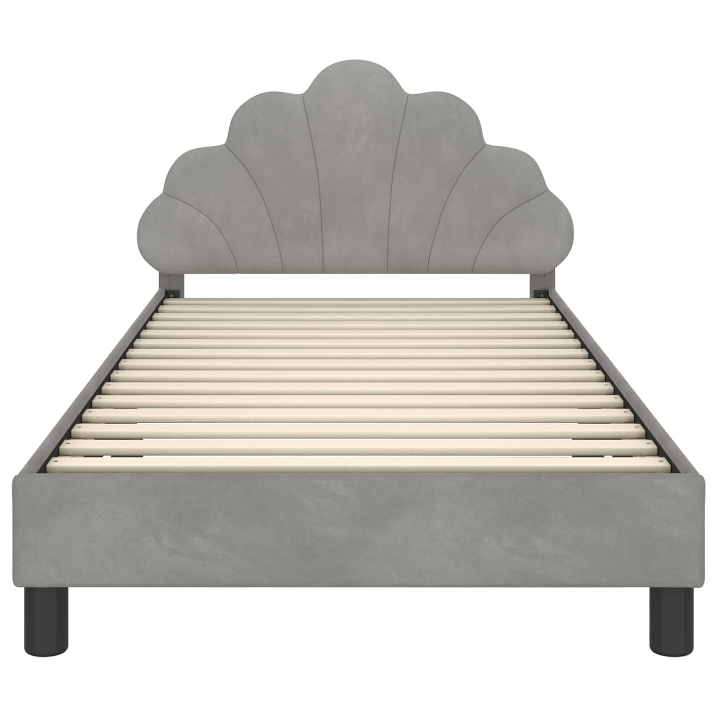 Bedframe voor kinderen met hoofdbord Lichtgrijs 80 x 200 cm is nu te koop bij PeponiXL, paradijselijk wonen!