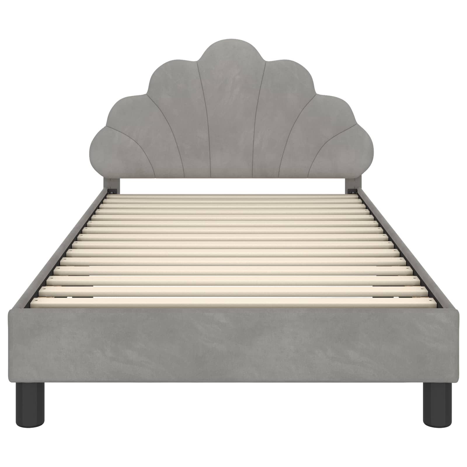 Bedframe voor kinderen met hoofdbord Lichtgrijs 80 x 200 cm is nu te koop bij PeponiXL, paradijselijk wonen!