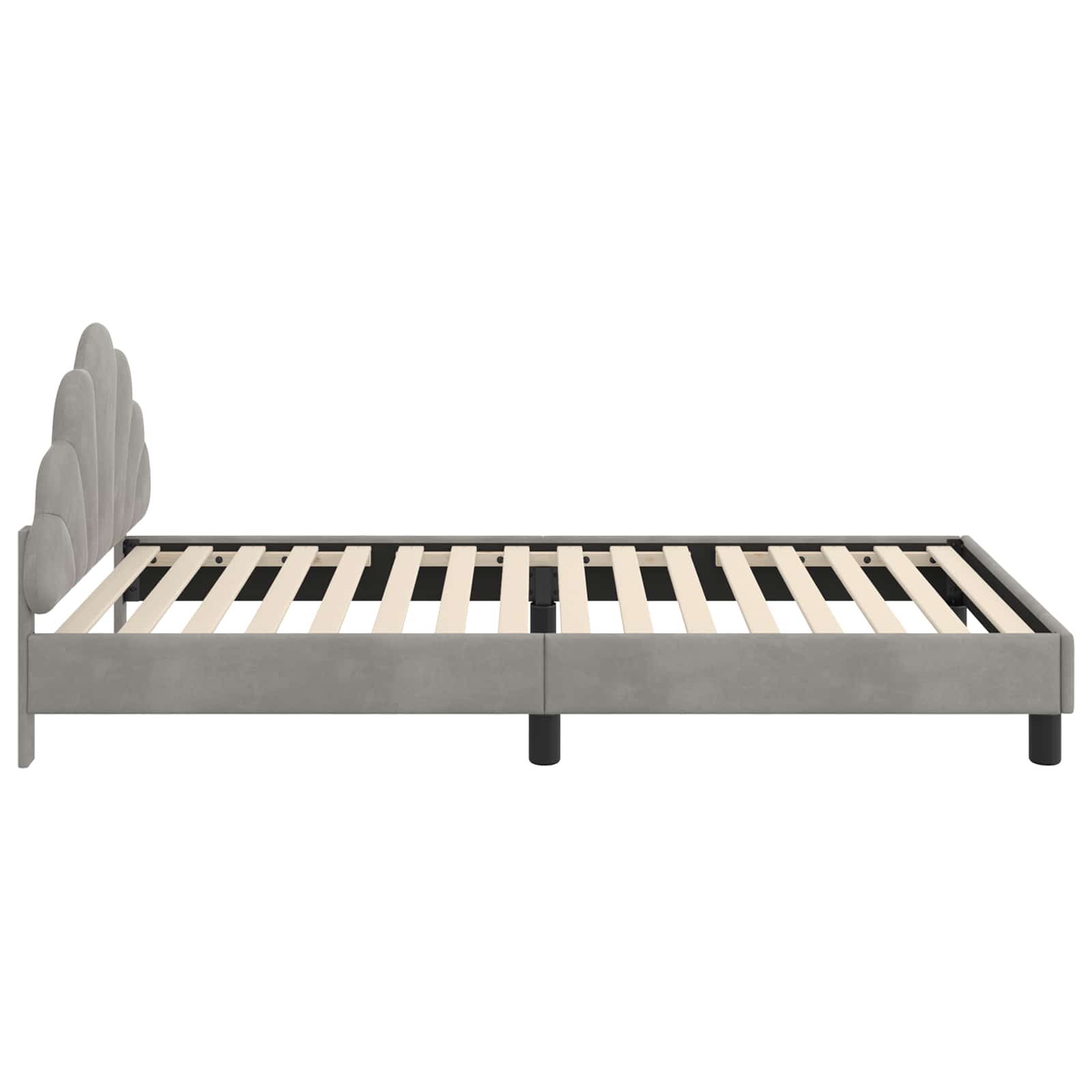 Bedframe voor kinderen met hoofdbord Lichtgrijs 80 x 200 cm is nu te koop bij PeponiXL, paradijselijk wonen!