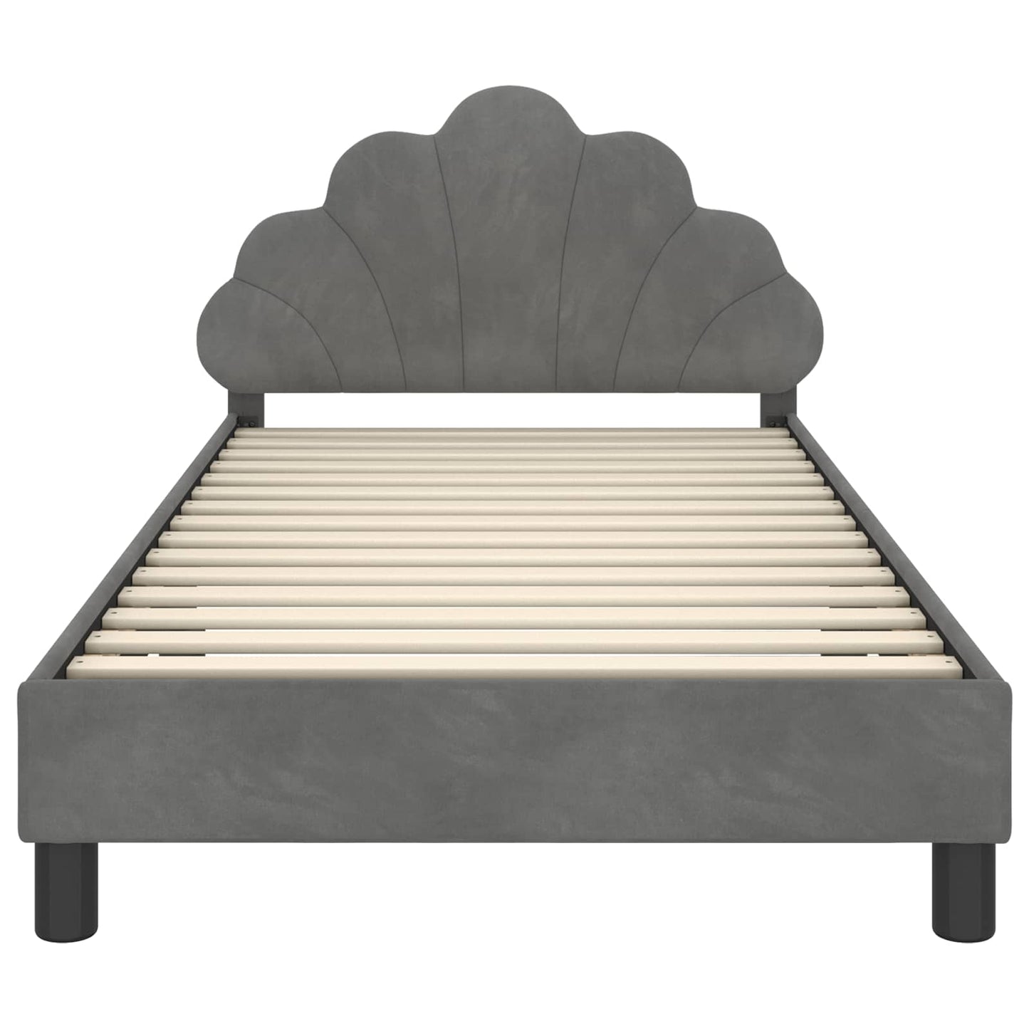 Bedframe voor kinderen met hoofdbord Donkergrijs 80 x 200 cm is nu te koop bij PeponiXL, paradijselijk wonen!