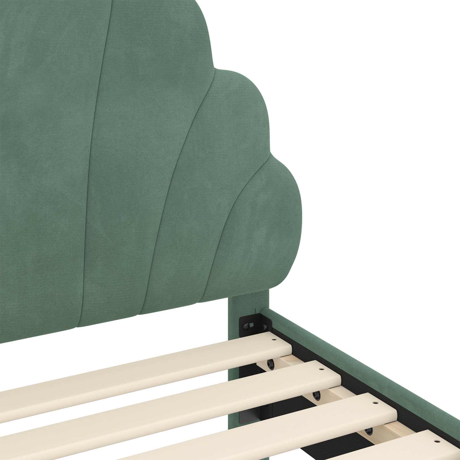 Bedframe voor kinderen met hoofdbord Zeegroen 80 x 200 cm is nu te koop bij PeponiXL, paradijselijk wonen!