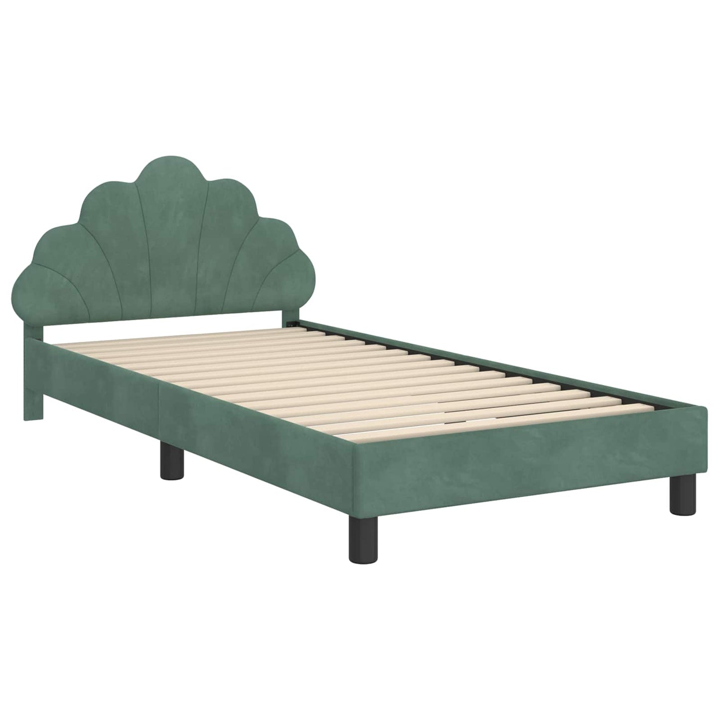 Bedframe voor kinderen met hoofdbord Zeegroen 80 x 200 cm is nu te koop bij PeponiXL, paradijselijk wonen!