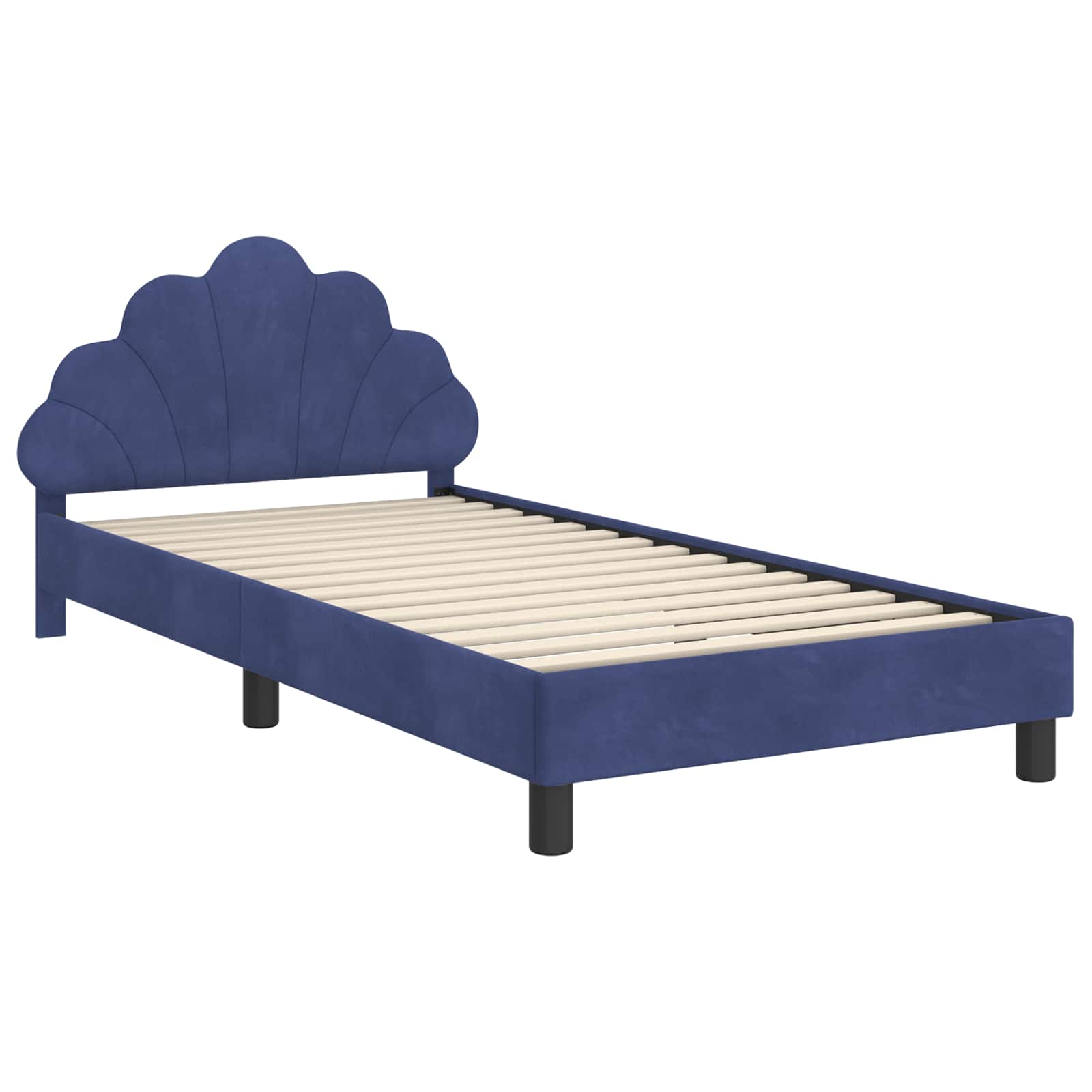 Bedframe voor kinderen met hoofdbord Politieblauw 80 x 200 cm is nu te koop bij PeponiXL, paradijselijk wonen!