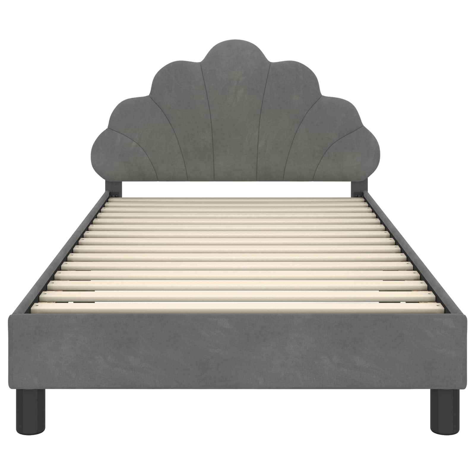 Bedframe voor kinderen met hoofdbord Donkergrijs 90 x 190 cm is nu te koop bij PeponiXL, paradijselijk wonen!