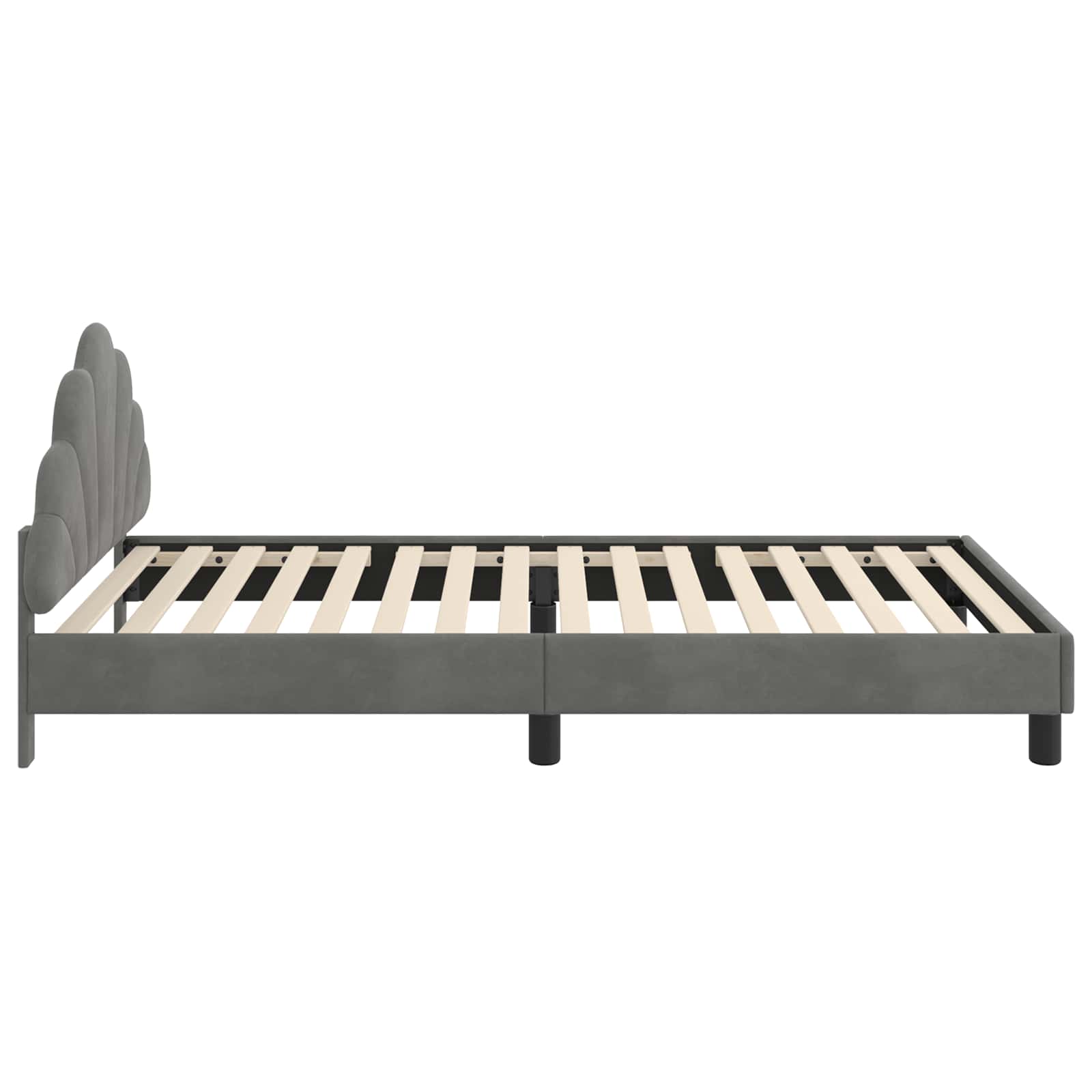 Bedframe voor kinderen met hoofdbord Donkergrijs 90 x 190 cm is nu te koop bij PeponiXL, paradijselijk wonen!