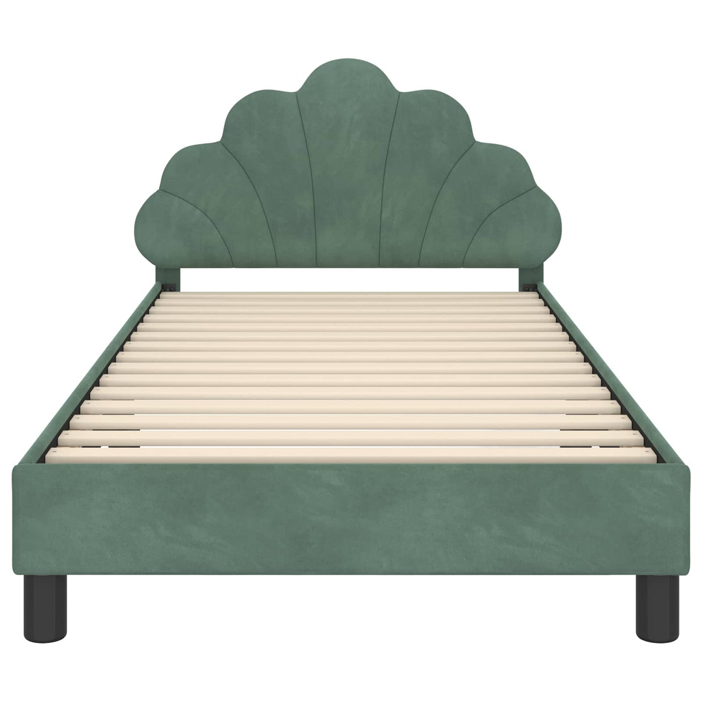 Bedframe voor kinderen met hoofdbord Zeegroen 90 x 190 cm is nu te koop bij PeponiXL, paradijselijk wonen!