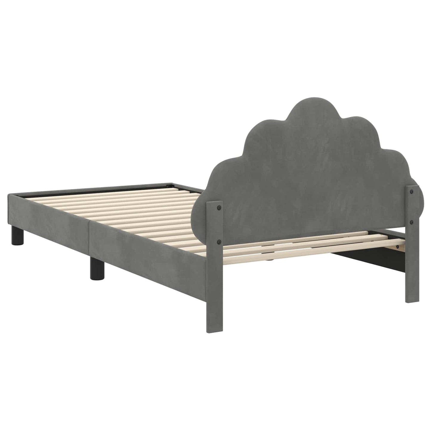 Bedframe voor kinderen met hoofdbord Donkergrijs 90 x 200 cm is nu te koop bij PeponiXL, paradijselijk wonen!