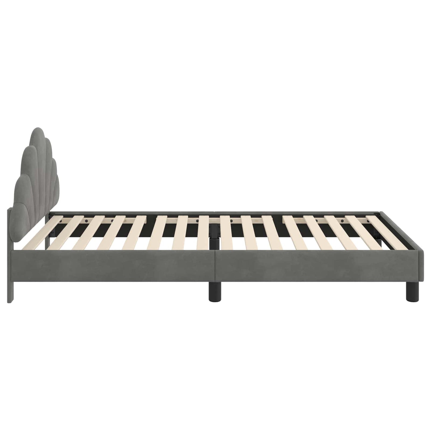 Bedframe voor kinderen met hoofdbord Donkergrijs 90 x 200 cm is nu te koop bij PeponiXL, paradijselijk wonen!