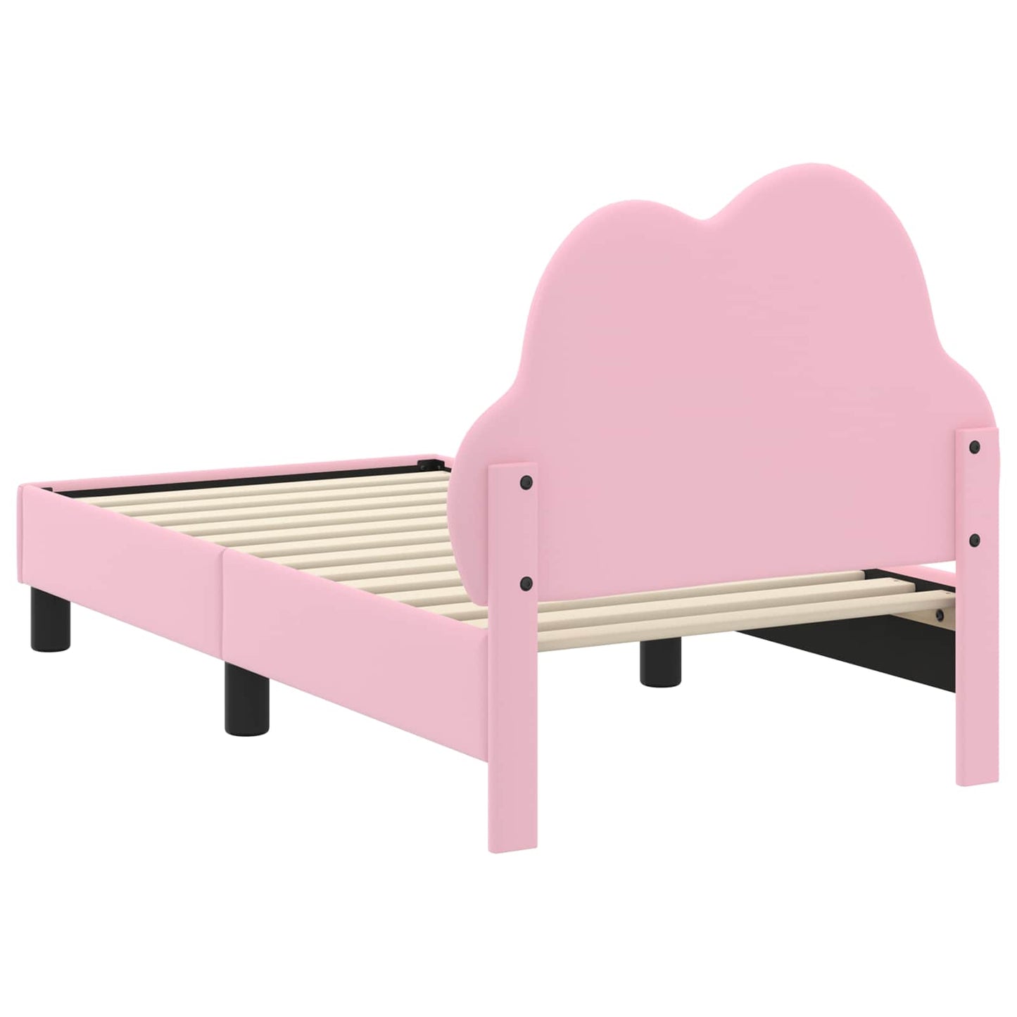 Peuterbedframe met hoofdbord met hoofdeinde Roze 70 x 140 cm PU is nu te koop bij PeponiXL, paradijselijk wonen!