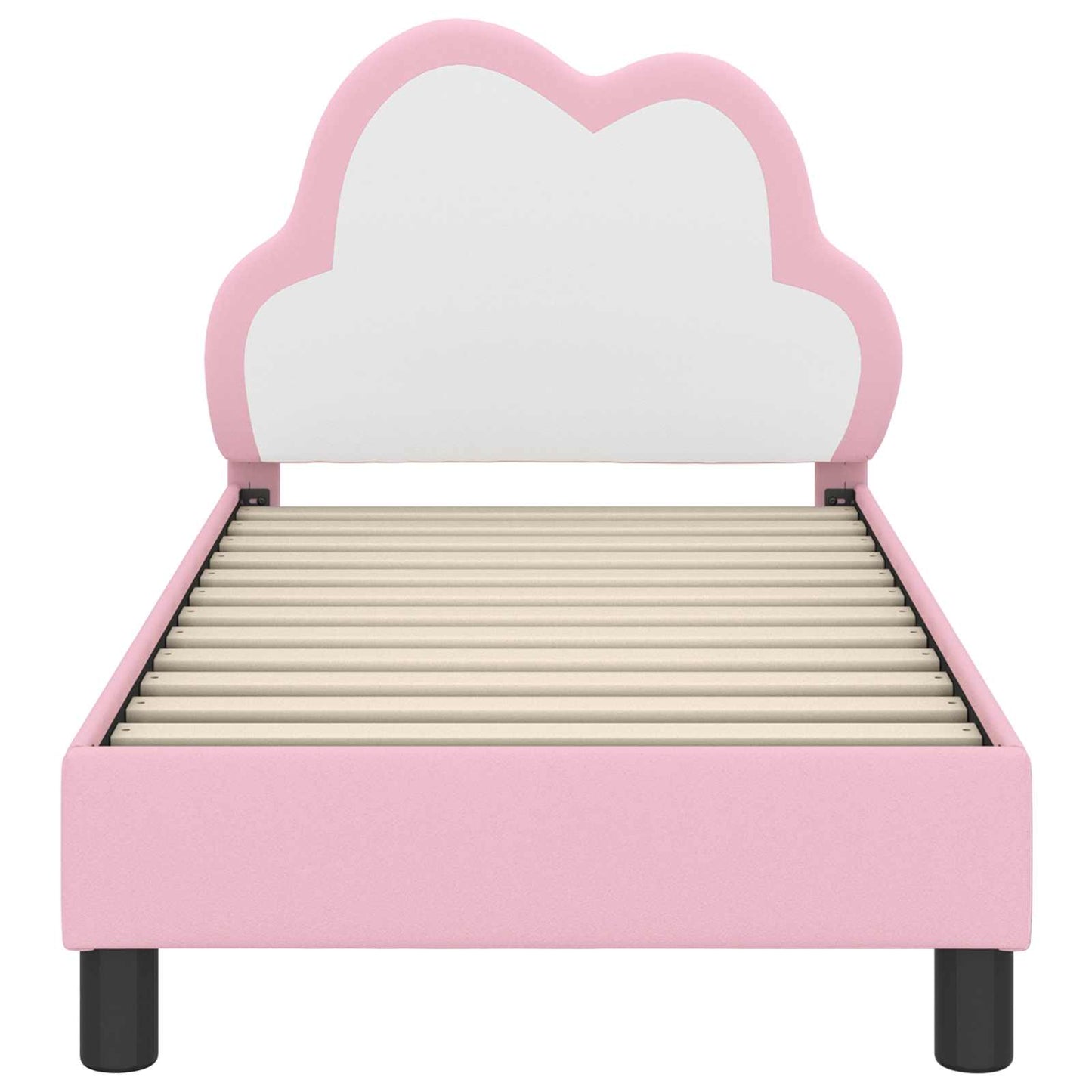 Peuterbedframe met hoofdbord met hoofdeinde Roze 70 x 140 cm PU is nu te koop bij PeponiXL, paradijselijk wonen!