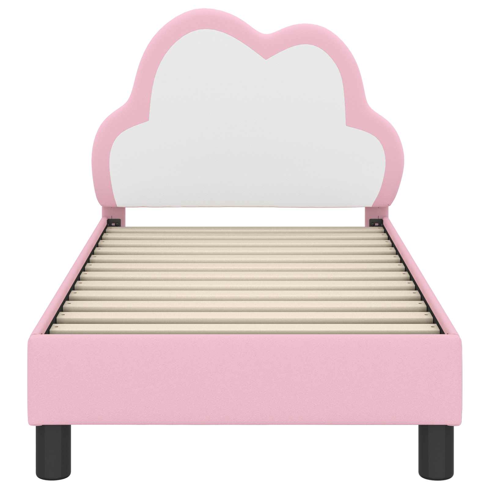 Peuterbedframe met hoofdbord met hoofdeinde Roze 70 x 140 cm PU is nu te koop bij PeponiXL, paradijselijk wonen!