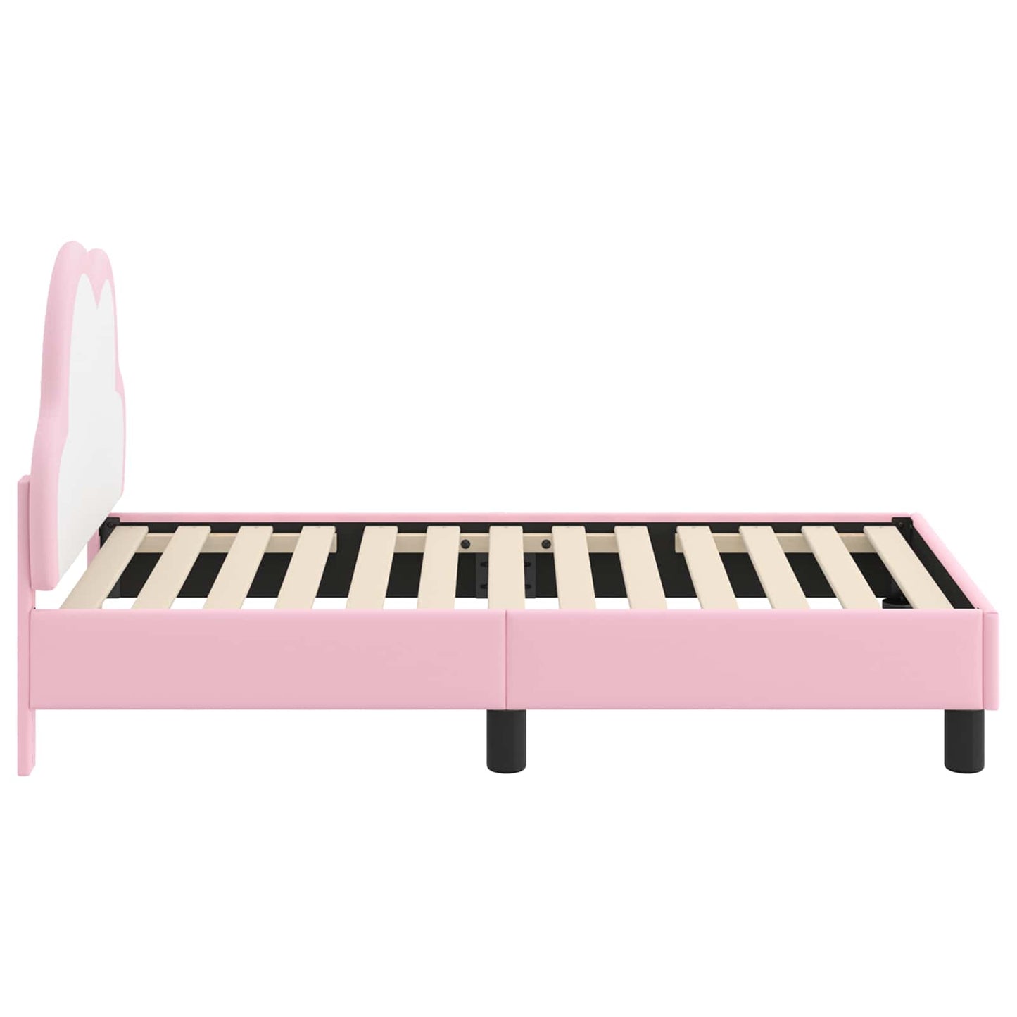 Peuterbedframe met hoofdbord met hoofdeinde Roze 70 x 140 cm PU is nu te koop bij PeponiXL, paradijselijk wonen!